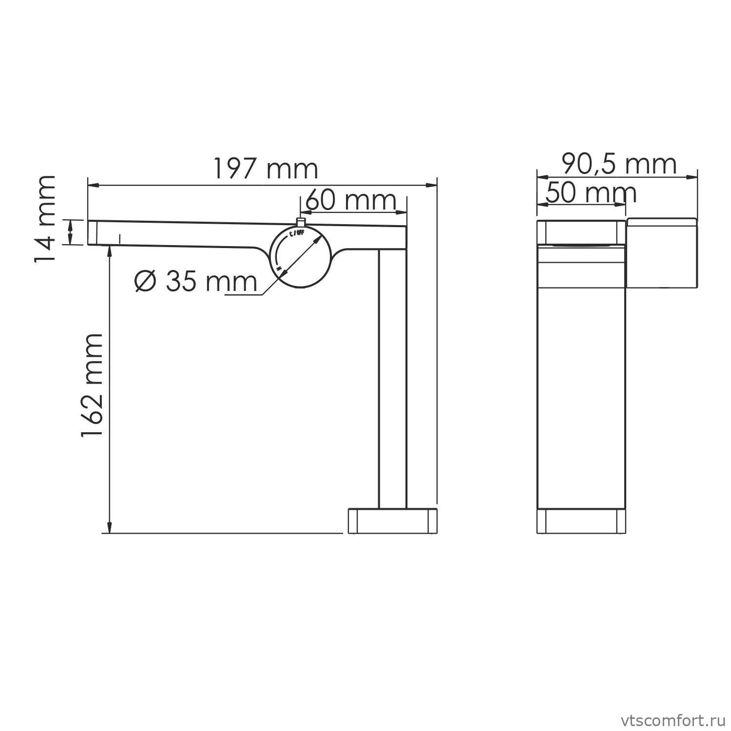 Фото WasserKraft Elbe 7410 Смеситель для умывальника Изображение WasserKraft Elbe 7410 Смеситель для умывальника