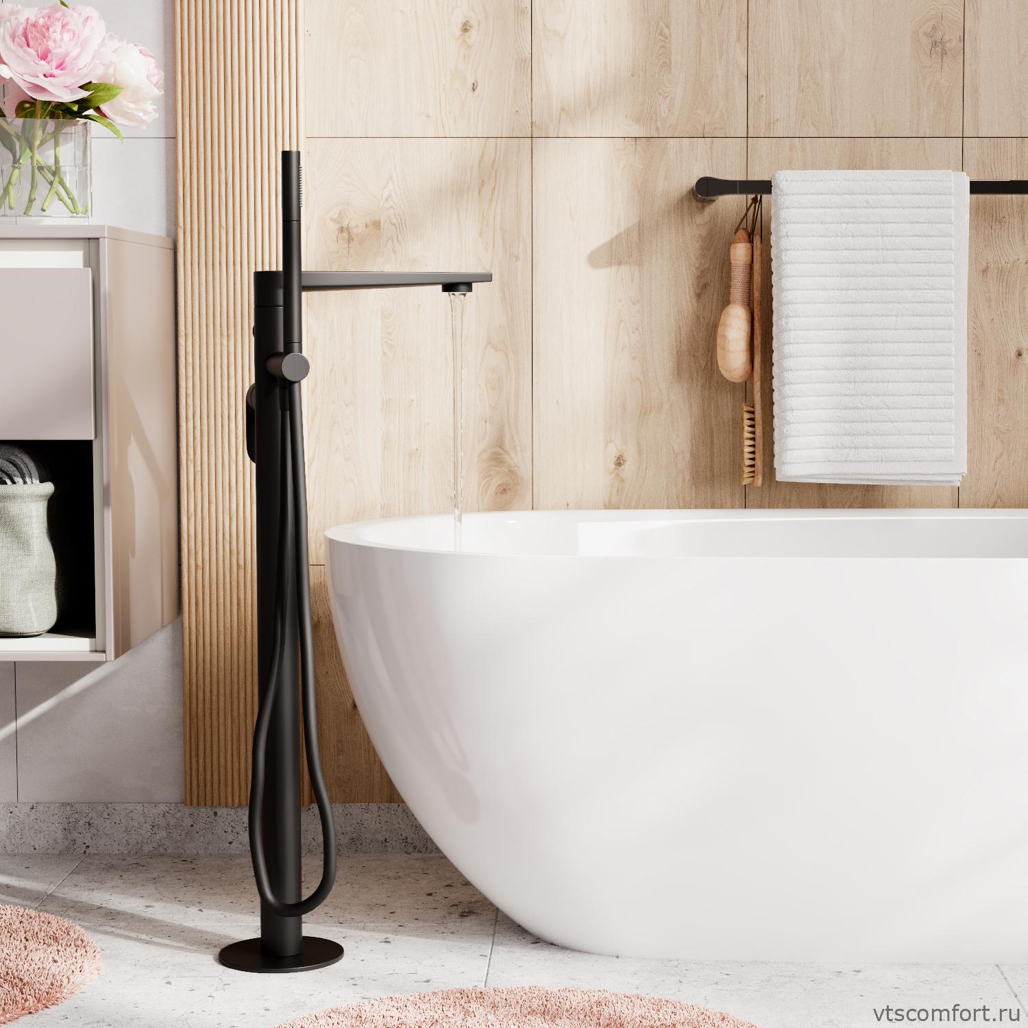 Фото WasserKraft Elbe 7421 Смеситель напольный для ванны Изображение WasserKraft Elbe 7421 Смеситель напольный для ванны