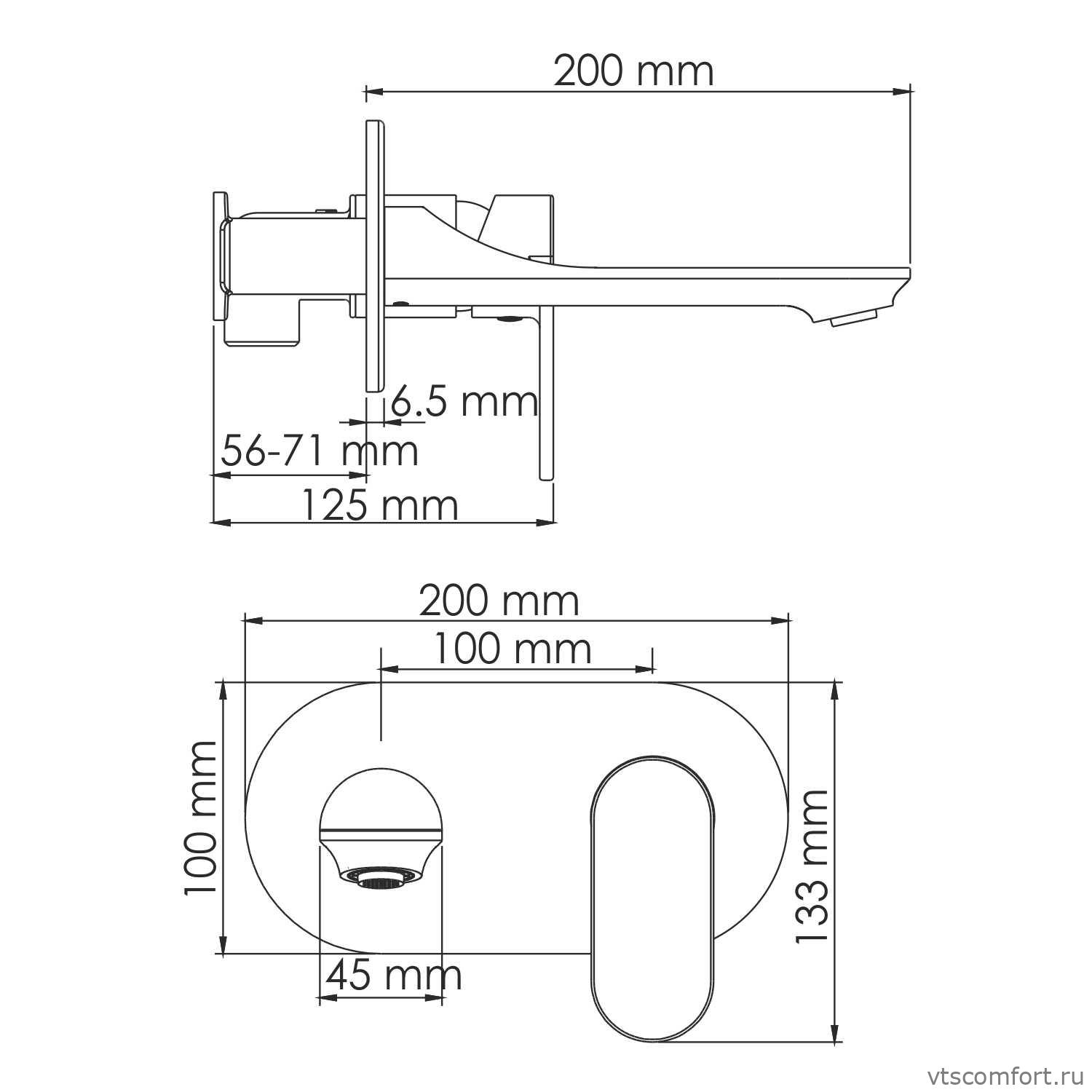 Фото WasserKraft Elbe 7430 Встраиваемый смеситель для раковины Изображение WasserKraft Elbe 7430 Встраиваемый смеситель для раковины