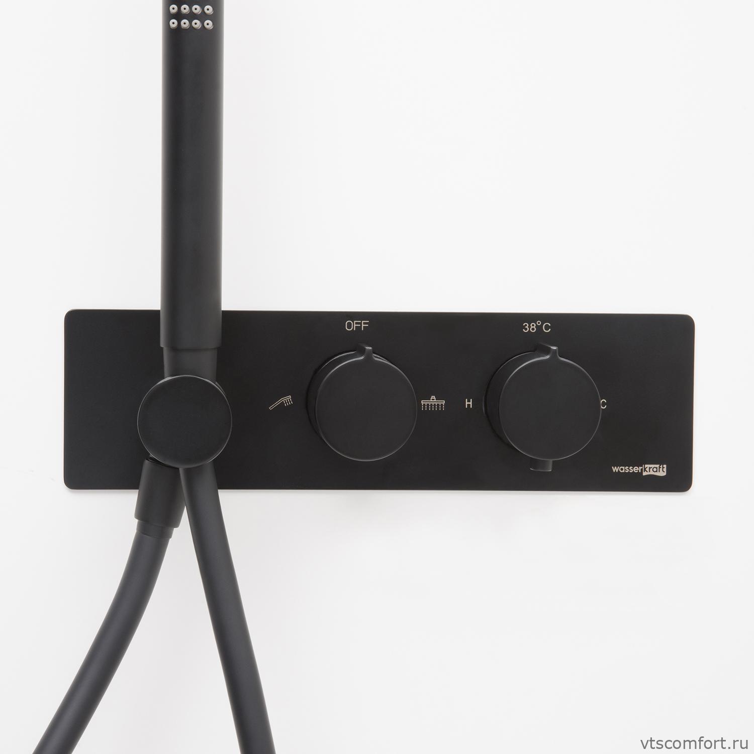 Фото WasserKraft Elbe 7488 Thermo Термостатический смеситель для душа со встраиваемой системой монтажа Изображение WasserKraft Elbe 7488 Thermo Термостатический смеситель для душа со встраиваемой системой монтажа