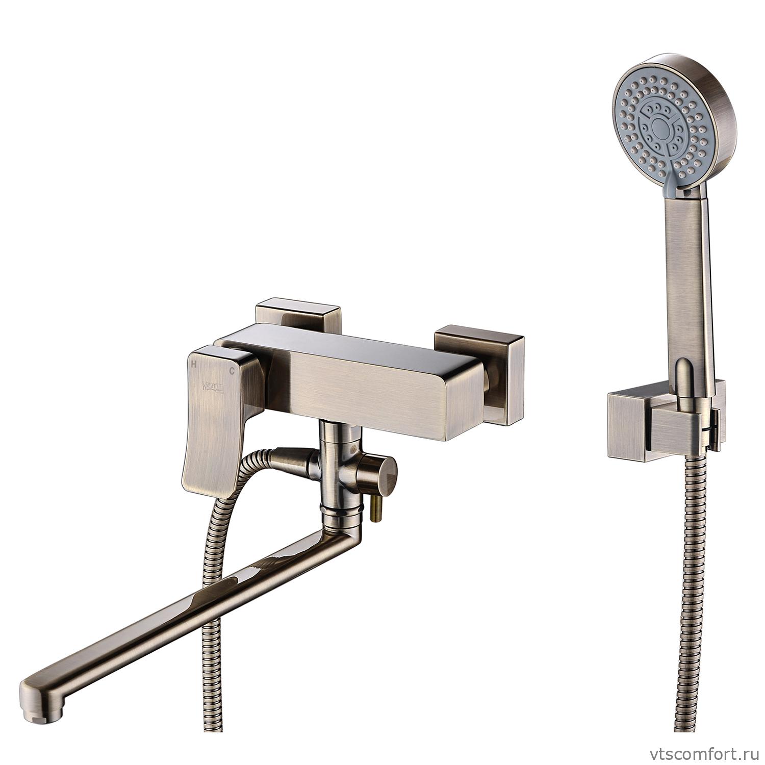 Фото WasserKraft Exter 1602L Смеситель для ванны с длинным изливом Изображение WasserKraft Exter 1602L Смеситель для ванны с длинным изливом