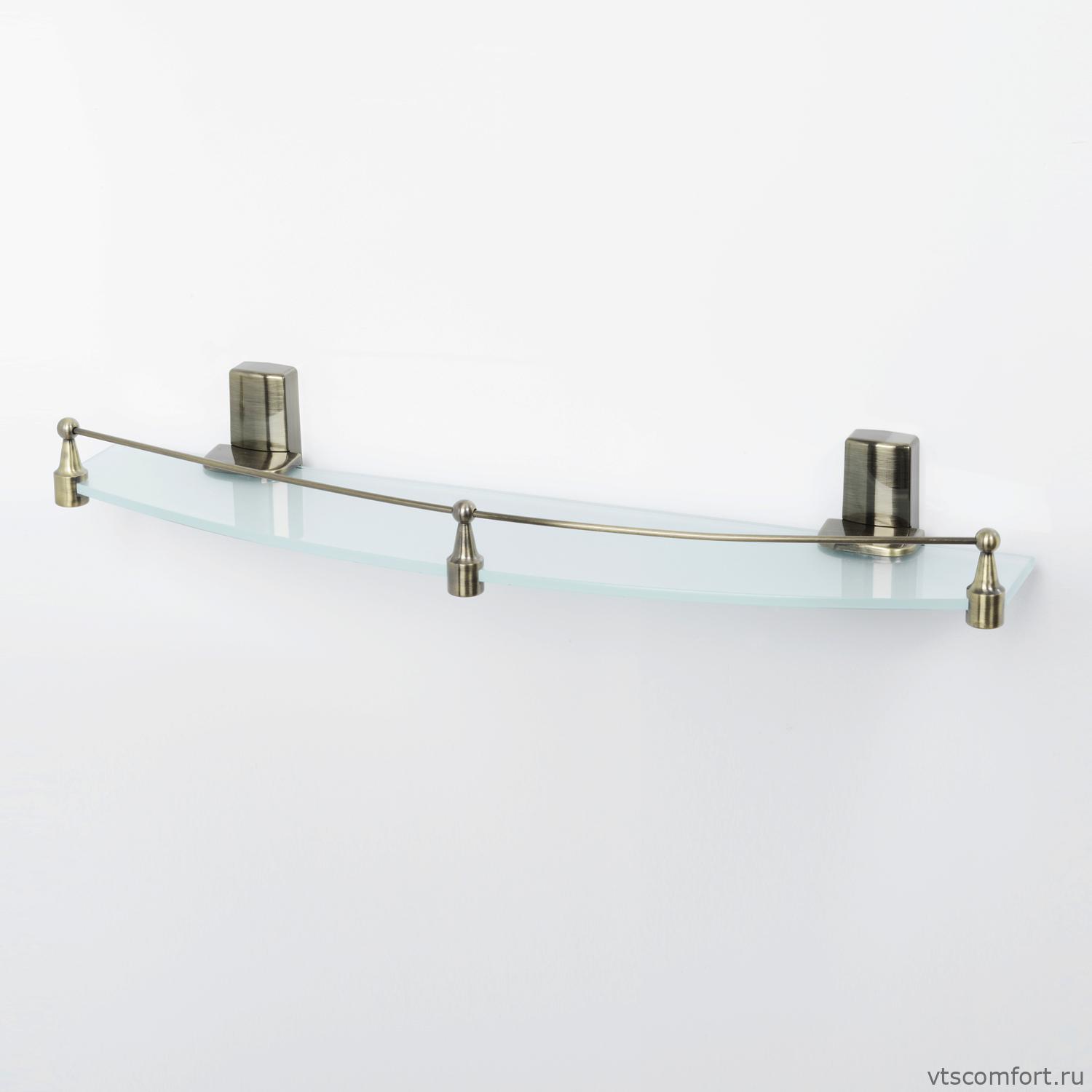 Фото WasserKraft Exter K-5244 (ранее К-5224) Полка стеклянная с бортиком Изображение WasserKraft Exter K-5244 (ранее К-5224) Полка стеклянная с бортиком