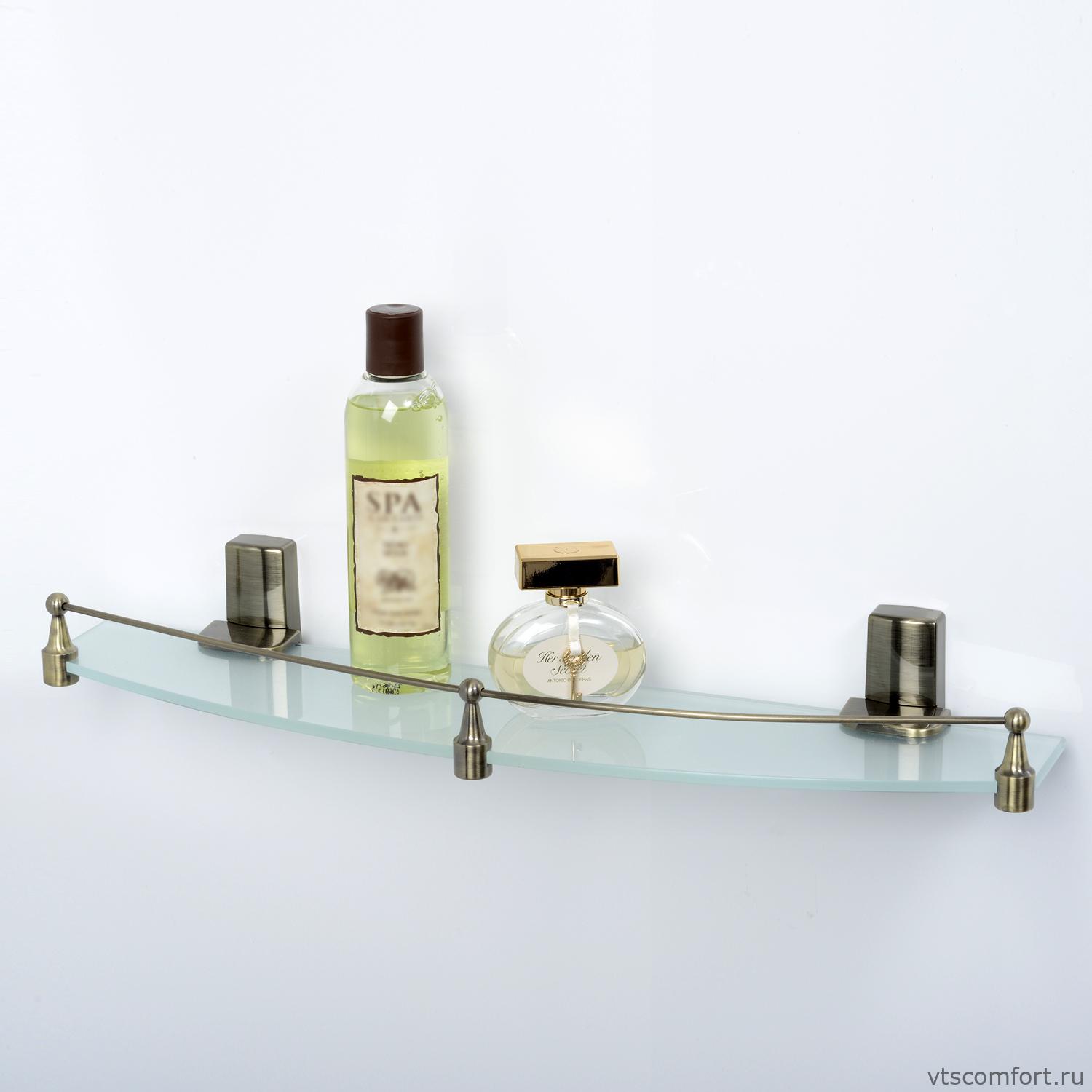 Фото WasserKraft Exter K-5244 (ранее К-5224) Полка стеклянная с бортиком Изображение WasserKraft Exter K-5244 (ранее К-5224) Полка стеклянная с бортиком