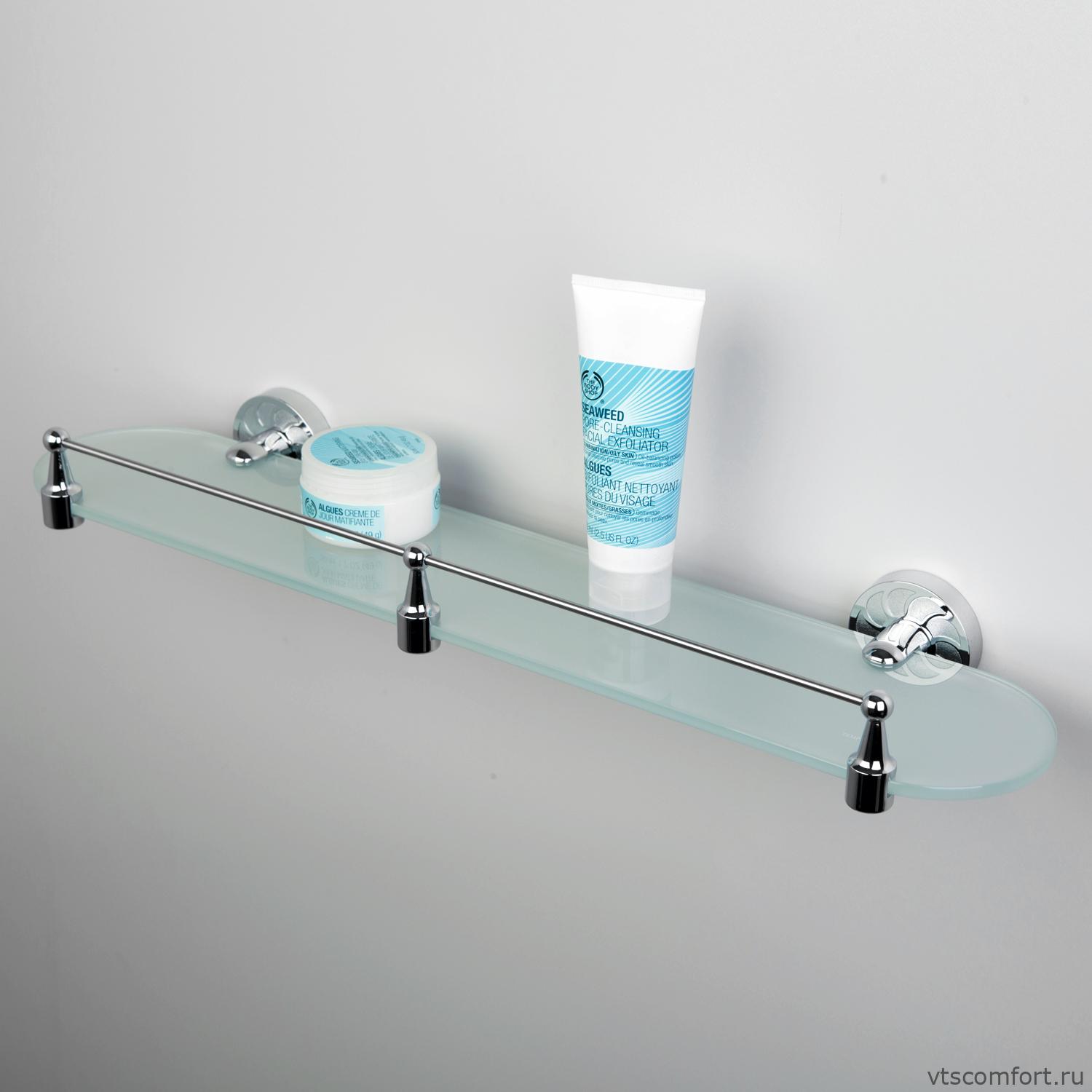 Фото WasserKraft Isen K-4044 (ранее К-4024) Полка стеклянная с бортиком Изображение WasserKraft Isen K-4044 (ранее К-4024) Полка стеклянная с бортиком