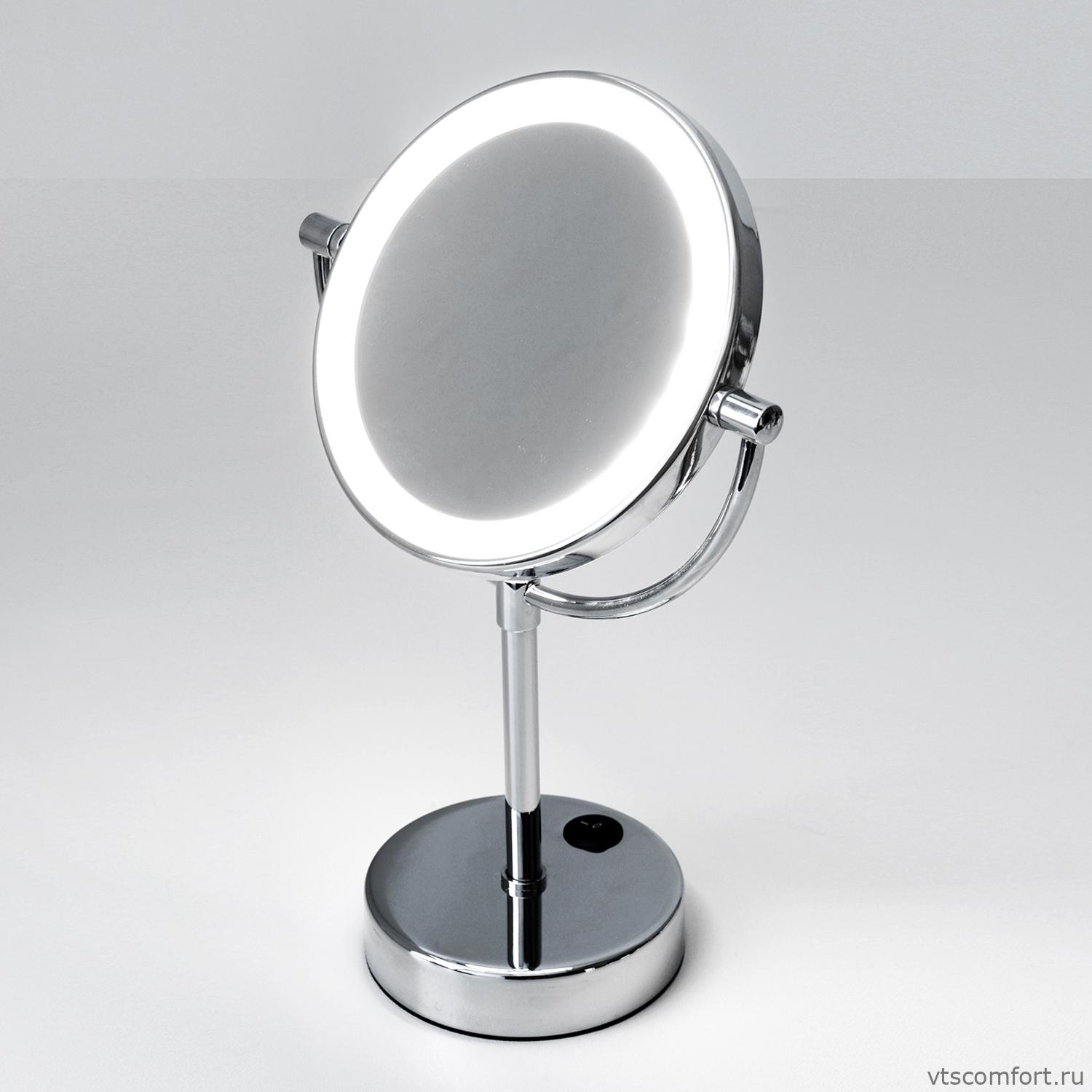 Фото WasserKraft K-1005 Зеркало с LED-подсветкой двухстороннее, с 3-кратным увеличением Изображение WasserKraft K-1005 Зеркало с LED-подсветкой двухстороннее, с 3-кратным увеличением