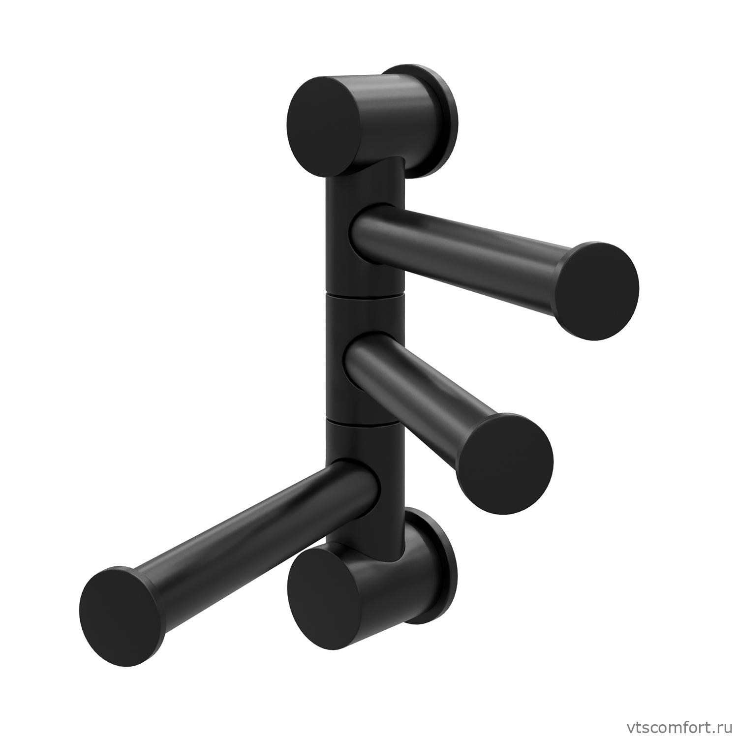 Фото WasserKraft K-1053BLACK Держатель полотенец тройной Изображение WasserKraft K-1053BLACK Держатель полотенец тройной