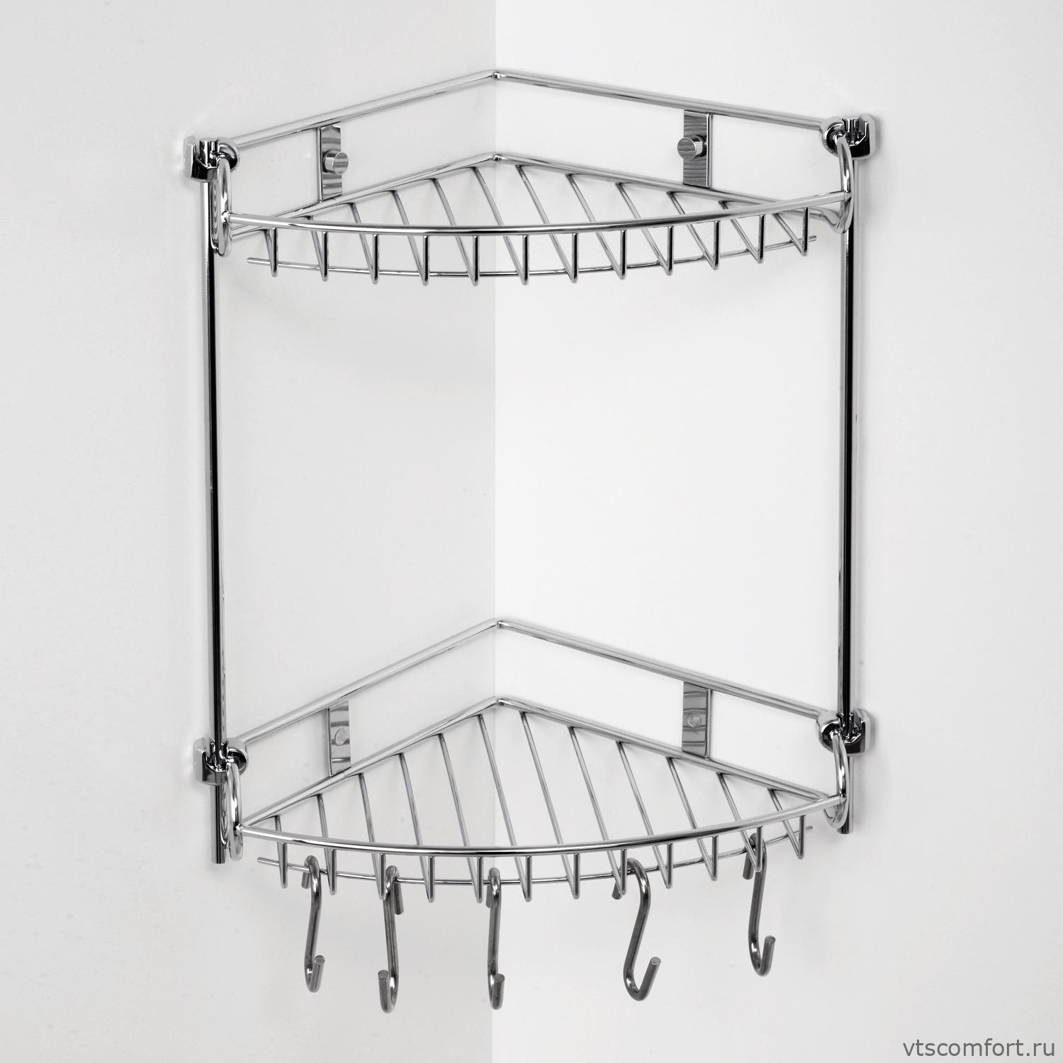 Фото WasserKraft K-1222 Полка металлическая двойная Изображение WasserKraft K-1222 Полка металлическая двойная