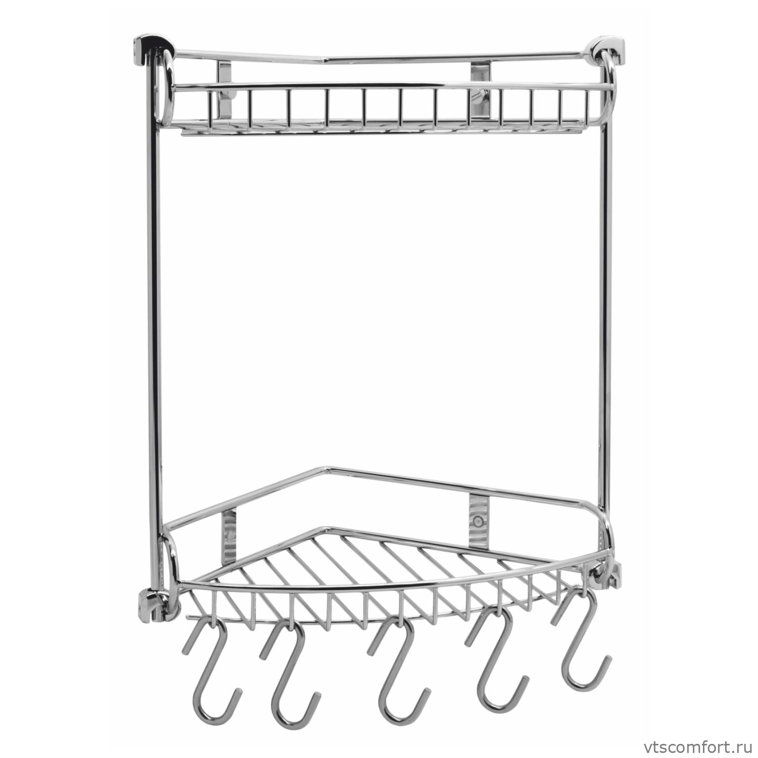 Фото WasserKraft K-1222 Полка металлическая двойная Изображение WasserKraft K-1222 Полка металлическая двойная