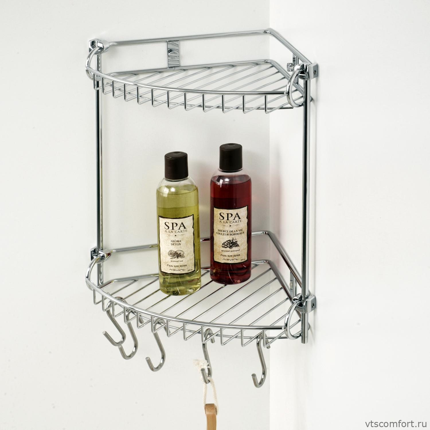 Фото WasserKraft K-1222 Полка металлическая двойная Изображение WasserKraft K-1222 Полка металлическая двойная