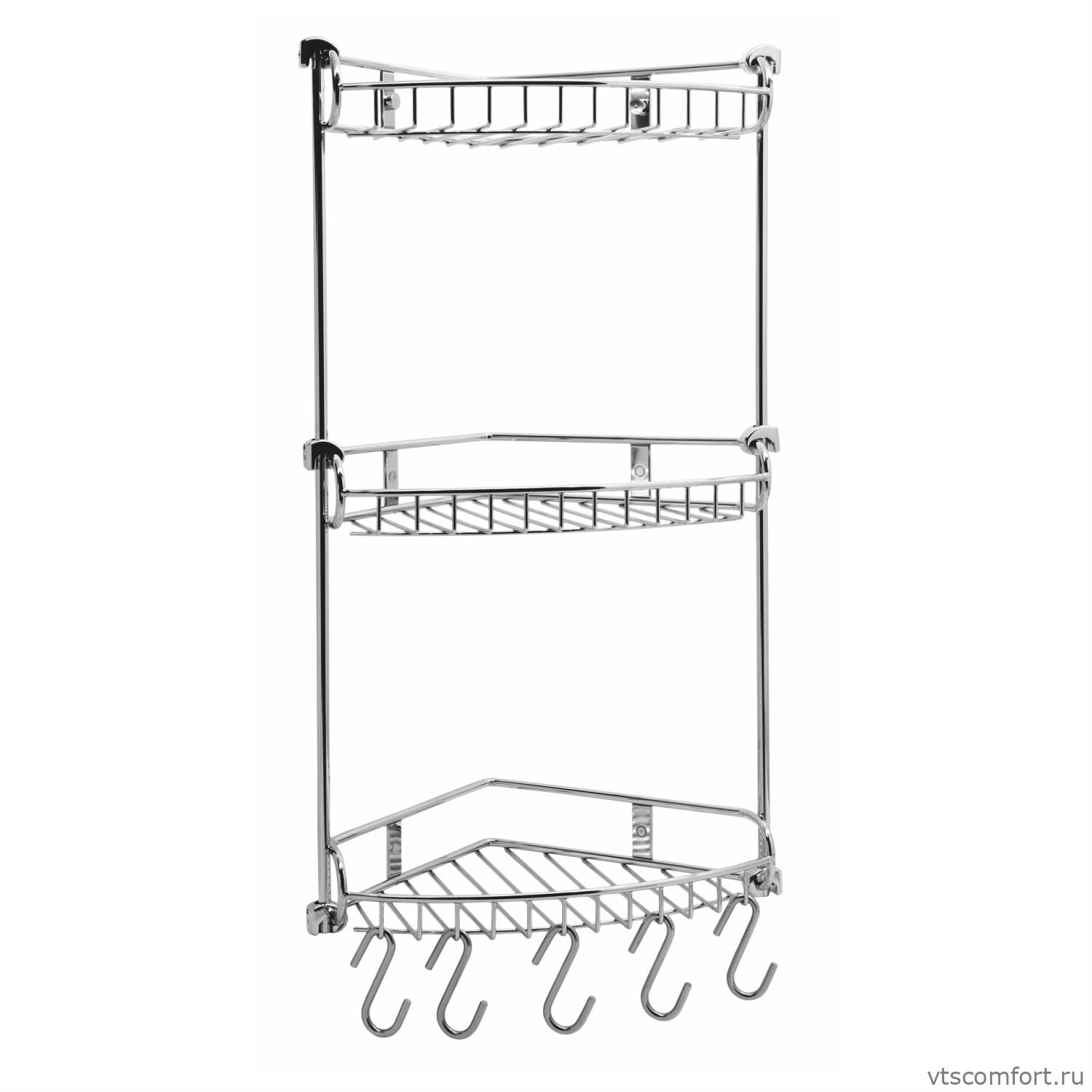 Фото WasserKraft K-1233 Полка металлическая тройная Изображение WasserKraft K-1233 Полка металлическая тройная