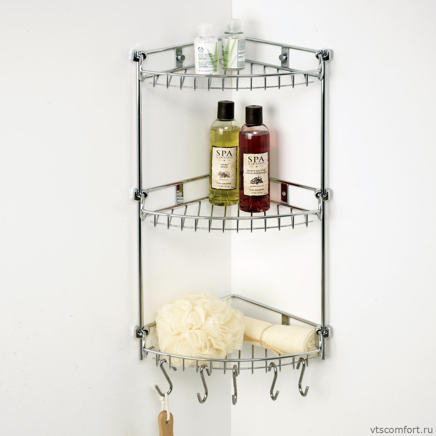 Фото WasserKraft K-1233 Полка металлическая тройная Изображение WasserKraft K-1233 Полка металлическая тройная