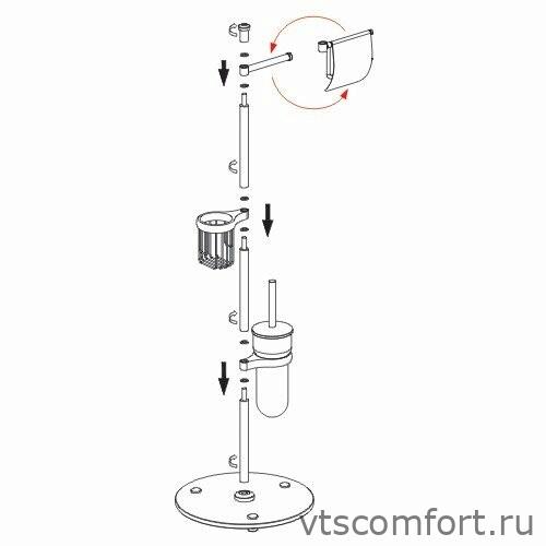 Фото WasserKraft K-1256 Комбинированная напольная стойка Изображение WasserKraft K-1256 Комбинированная напольная стойка