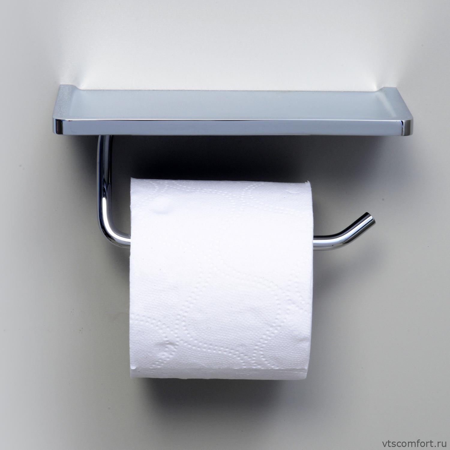 Фото WasserKraft K-1325 Держатель туалетной бумаги с полочкой для телефона Изображение WasserKraft K-1325 Держатель туалетной бумаги с полочкой для телефона