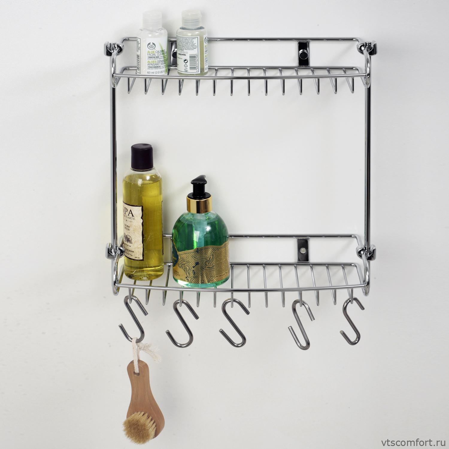 Фото WasserKraft K-1422 Полка металлическая двойная Изображение WasserKraft K-1422 Полка металлическая двойная