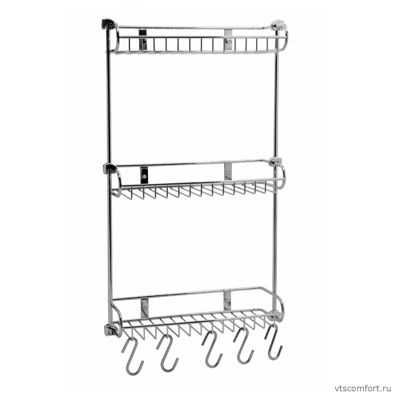 Фото WasserKraft K-1433 Полка металлическая тройная Изображение WasserKraft K-1433 Полка металлическая тройная