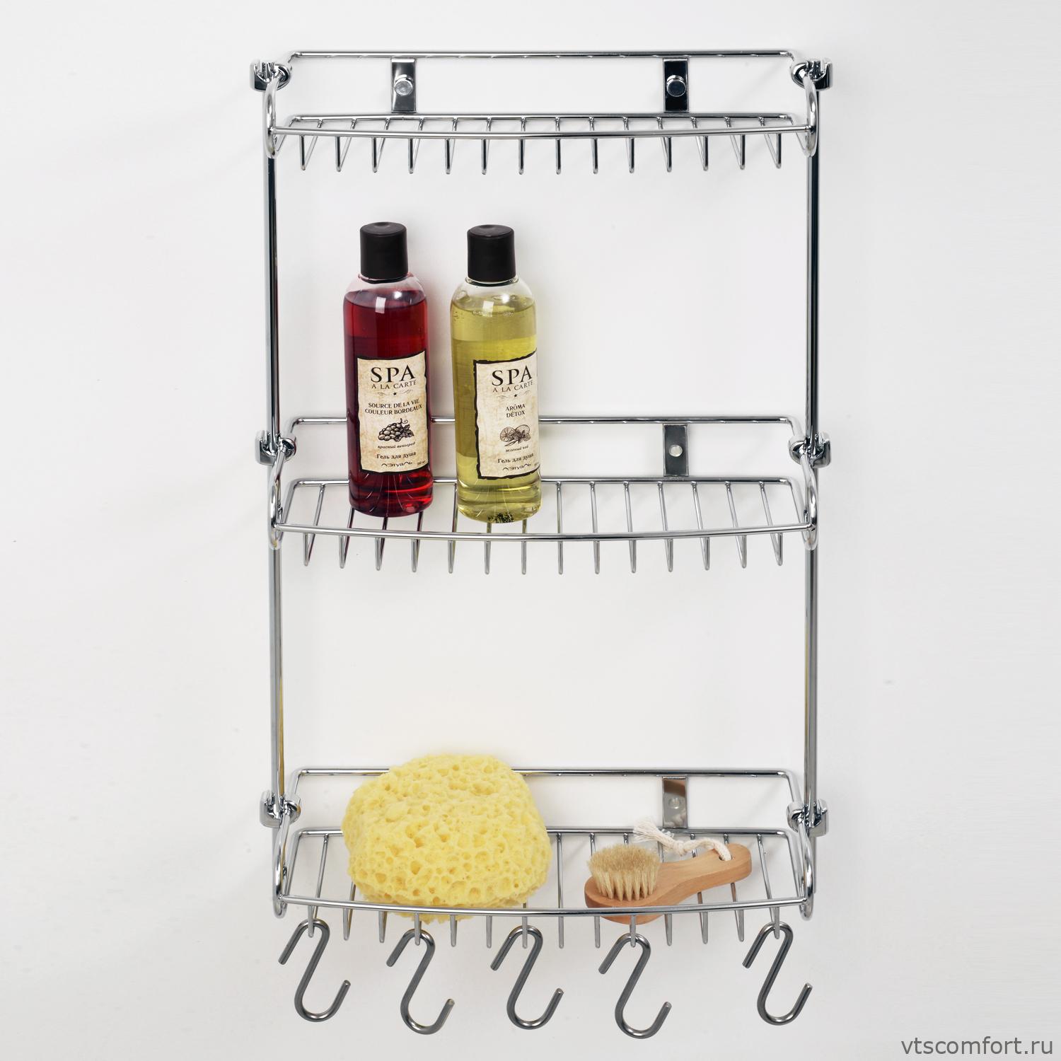 Фото WasserKraft K-1433 Полка металлическая тройная Изображение WasserKraft K-1433 Полка металлическая тройная