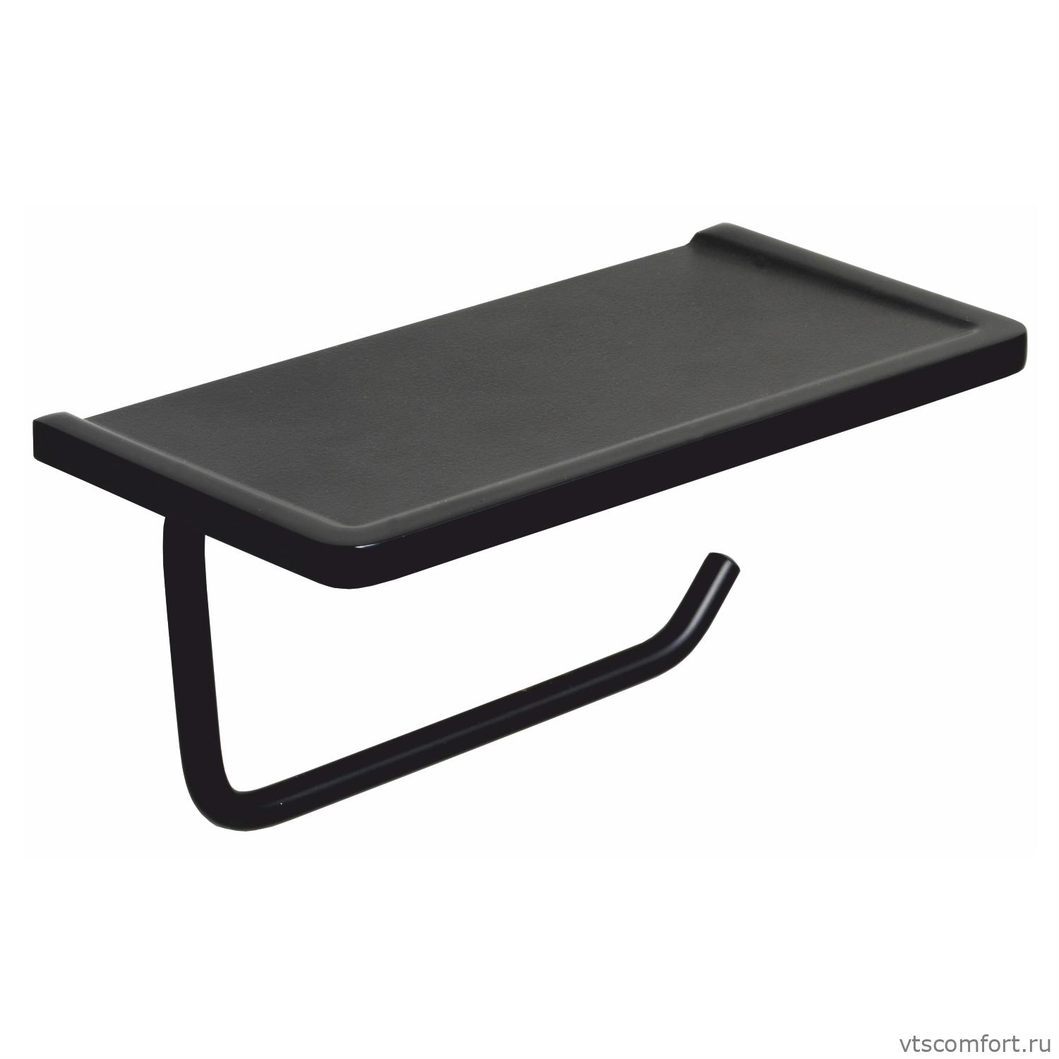 Фото WasserKraft K-1525 Держатель туалетной бумаги с полочкой для телефона Изображение WasserKraft K-1525 Держатель туалетной бумаги с полочкой для телефона