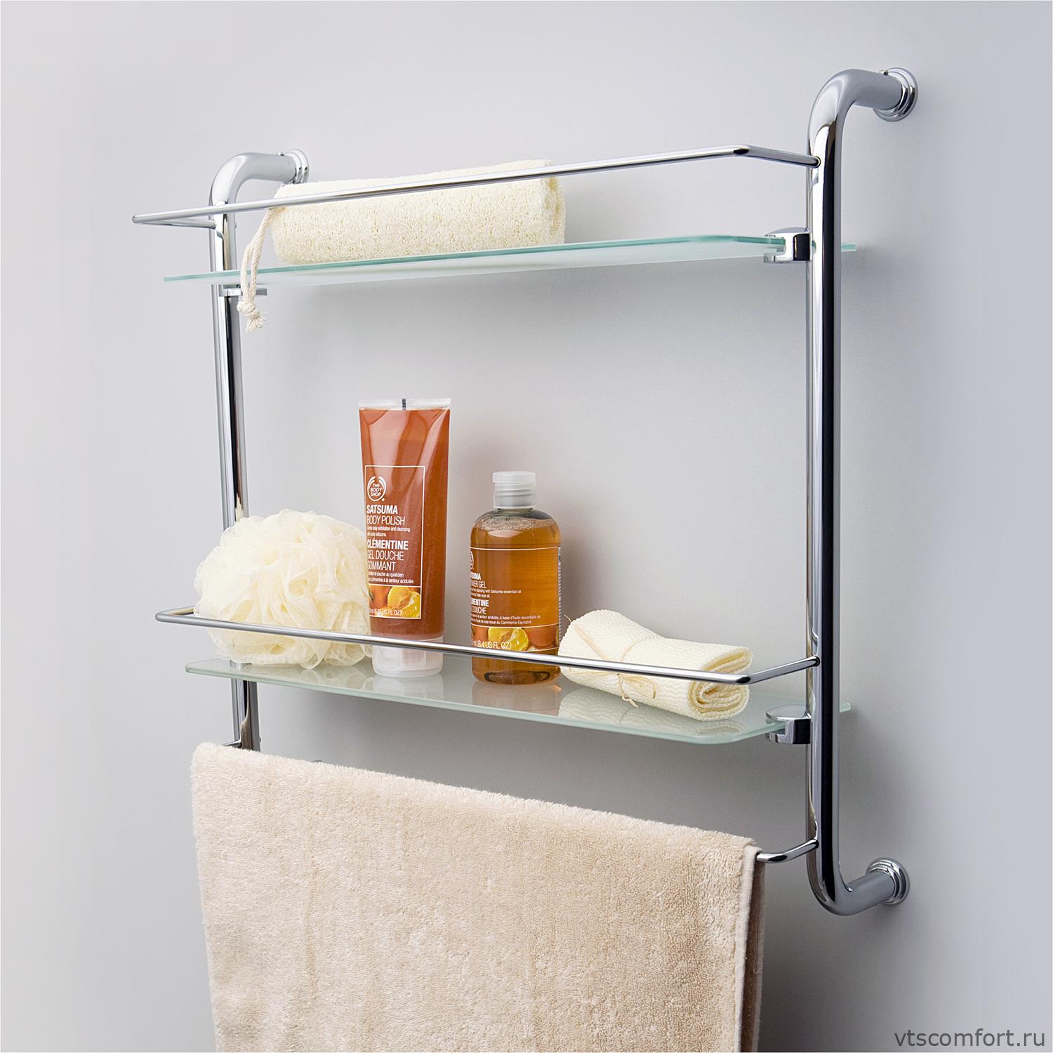 Фото WasserKraft K-2022 Полка стеклянная двойная Изображение WasserKraft K-2022 Полка стеклянная двойная