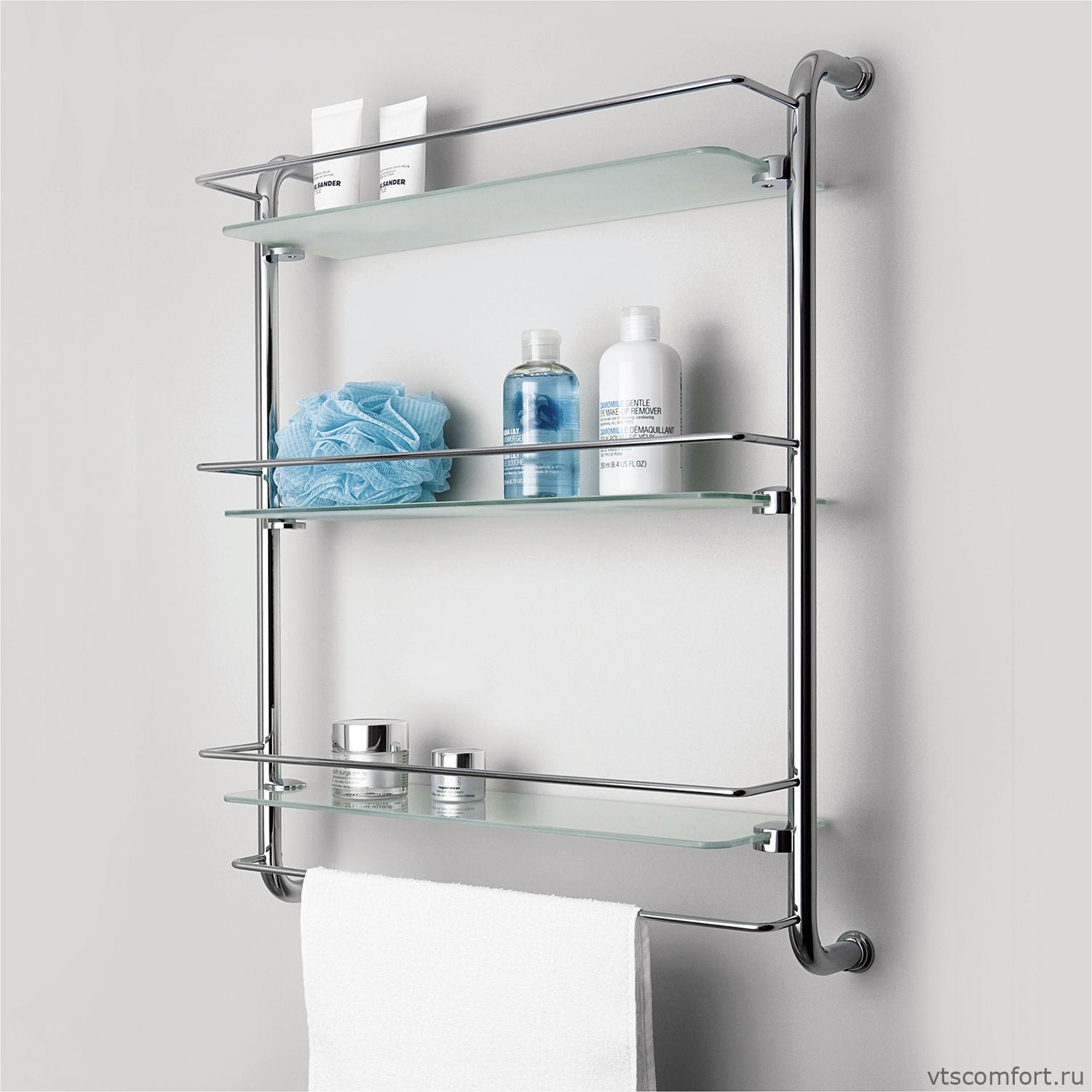 Фото WasserKraft K-2033 Полка стеклянная тройная Изображение WasserKraft K-2033 Полка стеклянная тройная