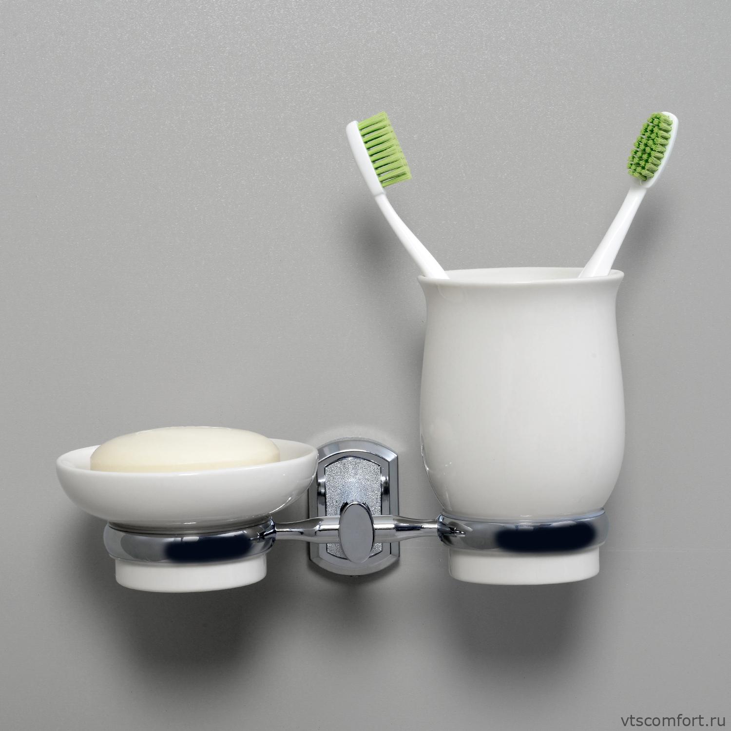 Фото WasserKraft K-24126 Держатель стакана и мыльницы Изображение WasserKraft K-24126 Держатель стакана и мыльницы