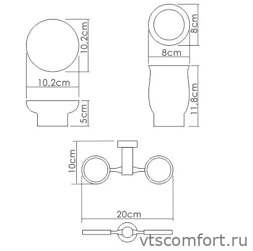 Фото WasserKraft K-24126 Держатель стакана и мыльницы Изображение WasserKraft K-24126 Держатель стакана и мыльницы