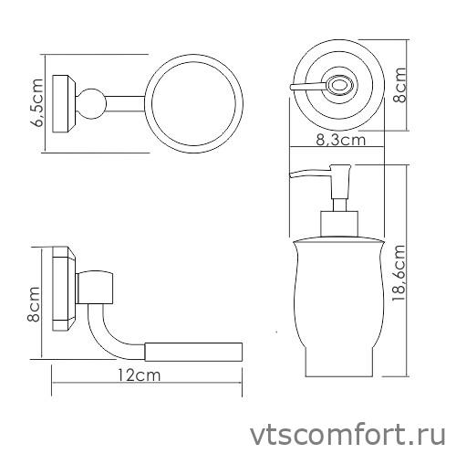 Фото WasserKraft K-24199 Дозатор для жидкого мыла Изображение WasserKraft K-24199 Дозатор для жидкого мыла