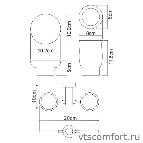 Фото WasserKraft K-24226 Держатель стакана и мыльницы Изображение WasserKraft K-24226 Держатель стакана и мыльницы