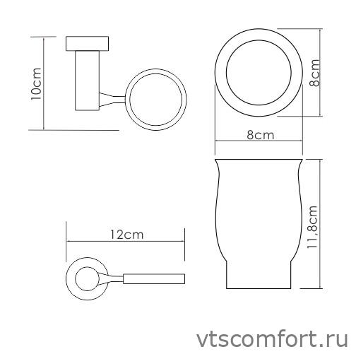 Фото WasserKraft K-24228 Подстаканник одинарный Изображение WasserKraft K-24228 Подстаканник одинарный