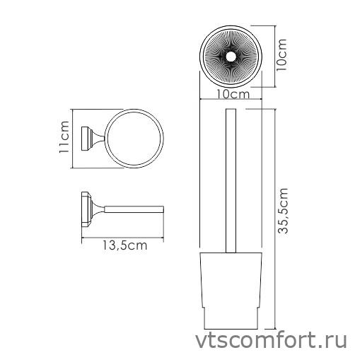 Фото WasserKraft K-28127 Щетка для унитаза подвесная Изображение WasserKraft K-28127 Щетка для унитаза подвесная