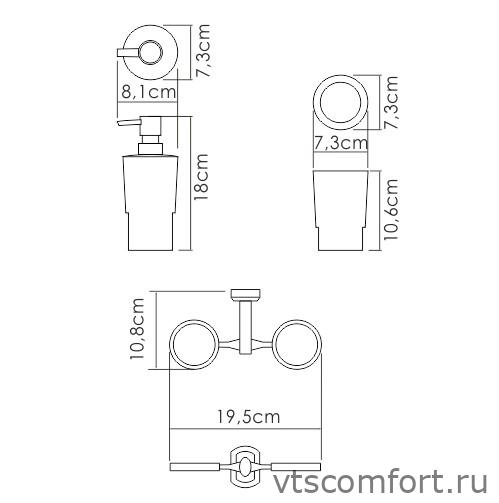 Фото WasserKraft K-28189 Держатель стакана и дозатора Изображение WasserKraft K-28189 Держатель стакана и дозатора