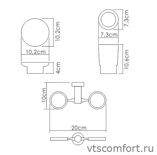 Фото WasserKraft K-28226 Держатель стакана и мыльницы Изображение WasserKraft K-28226 Держатель стакана и мыльницы