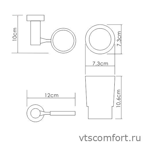 Фото WasserKraft K-28228 Подстаканник одинарный Изображение WasserKraft K-28228 Подстаканник одинарный