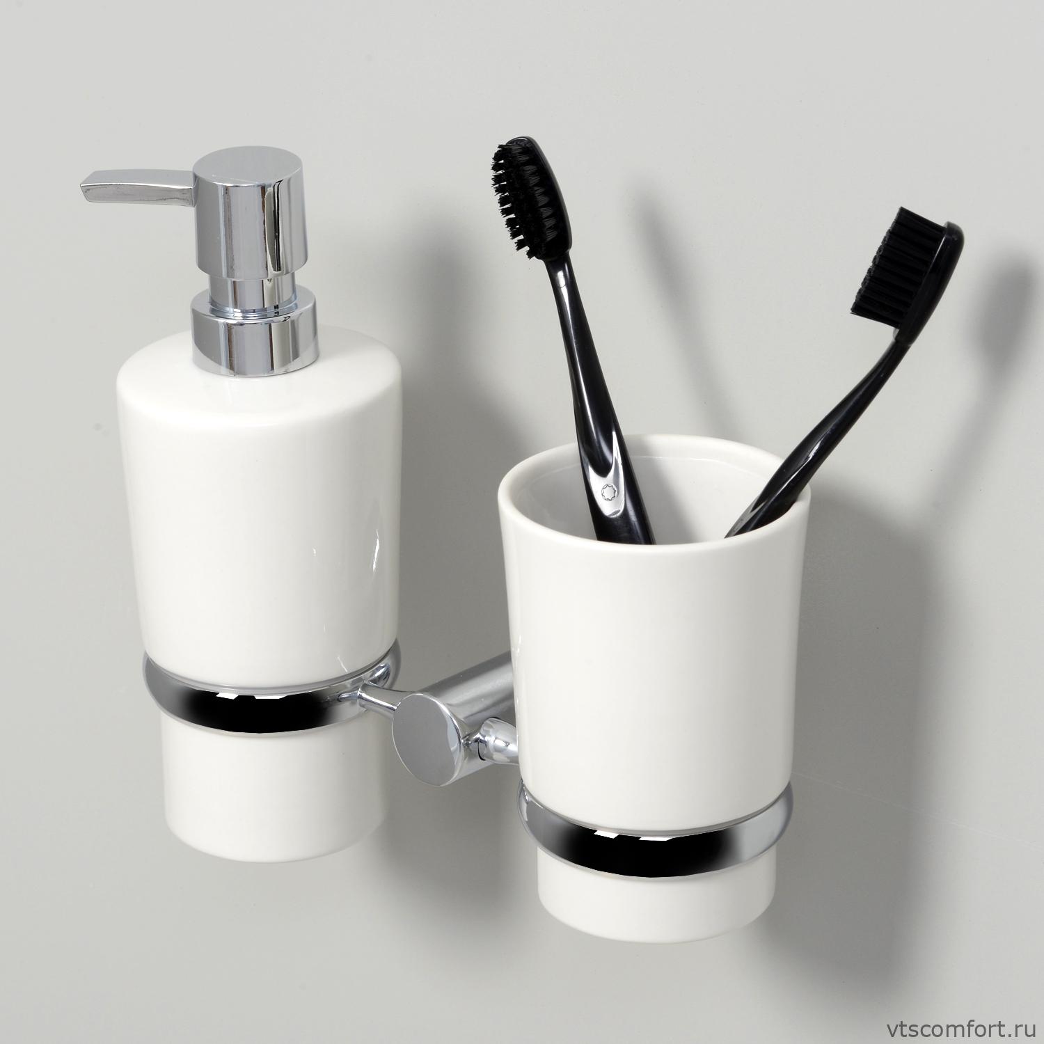 Фото WasserKraft K-28289 Держатель стакана и дозатора Изображение WasserKraft K-28289 Держатель стакана и дозатора