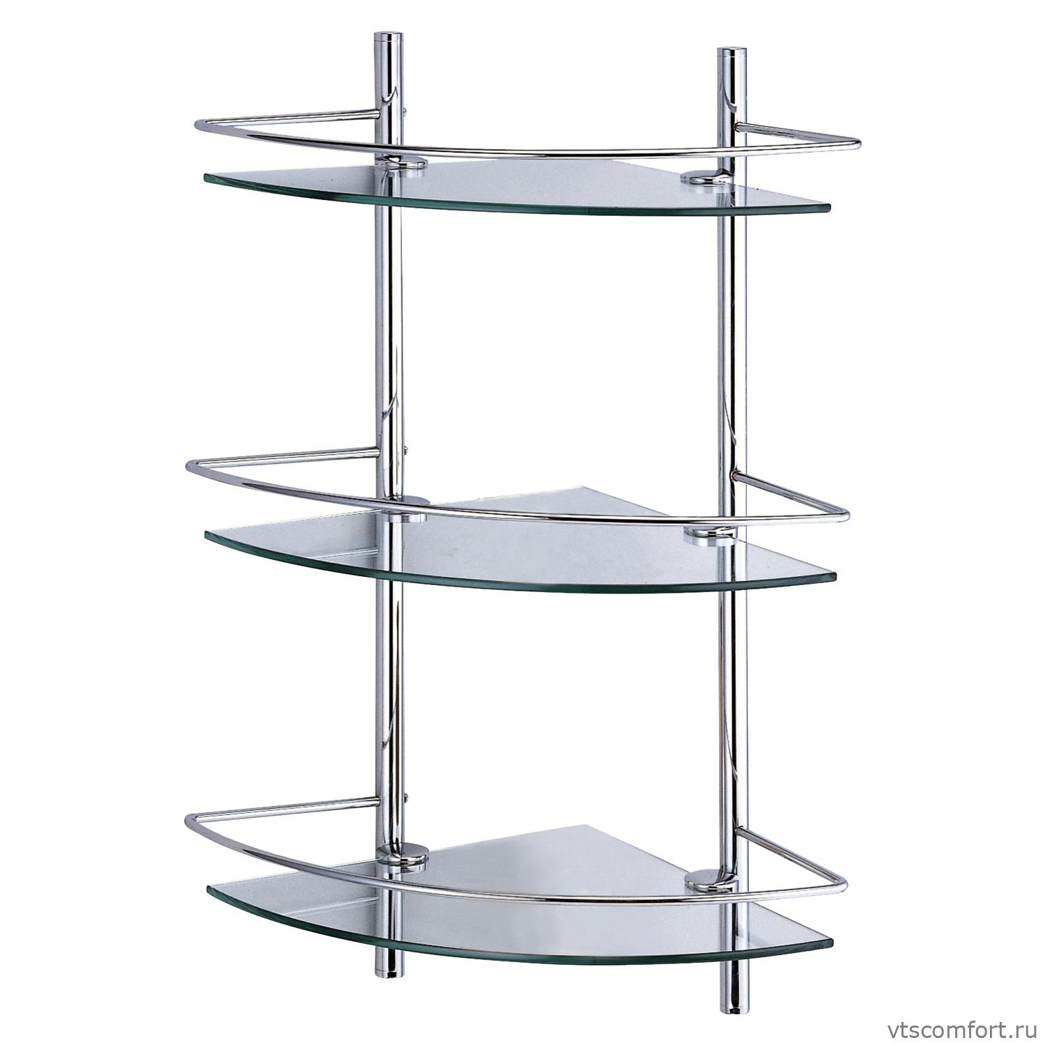 Фото WasserKraft K-3133 Полка стеклянная тройная Изображение WasserKraft K-3133 Полка стеклянная тройная