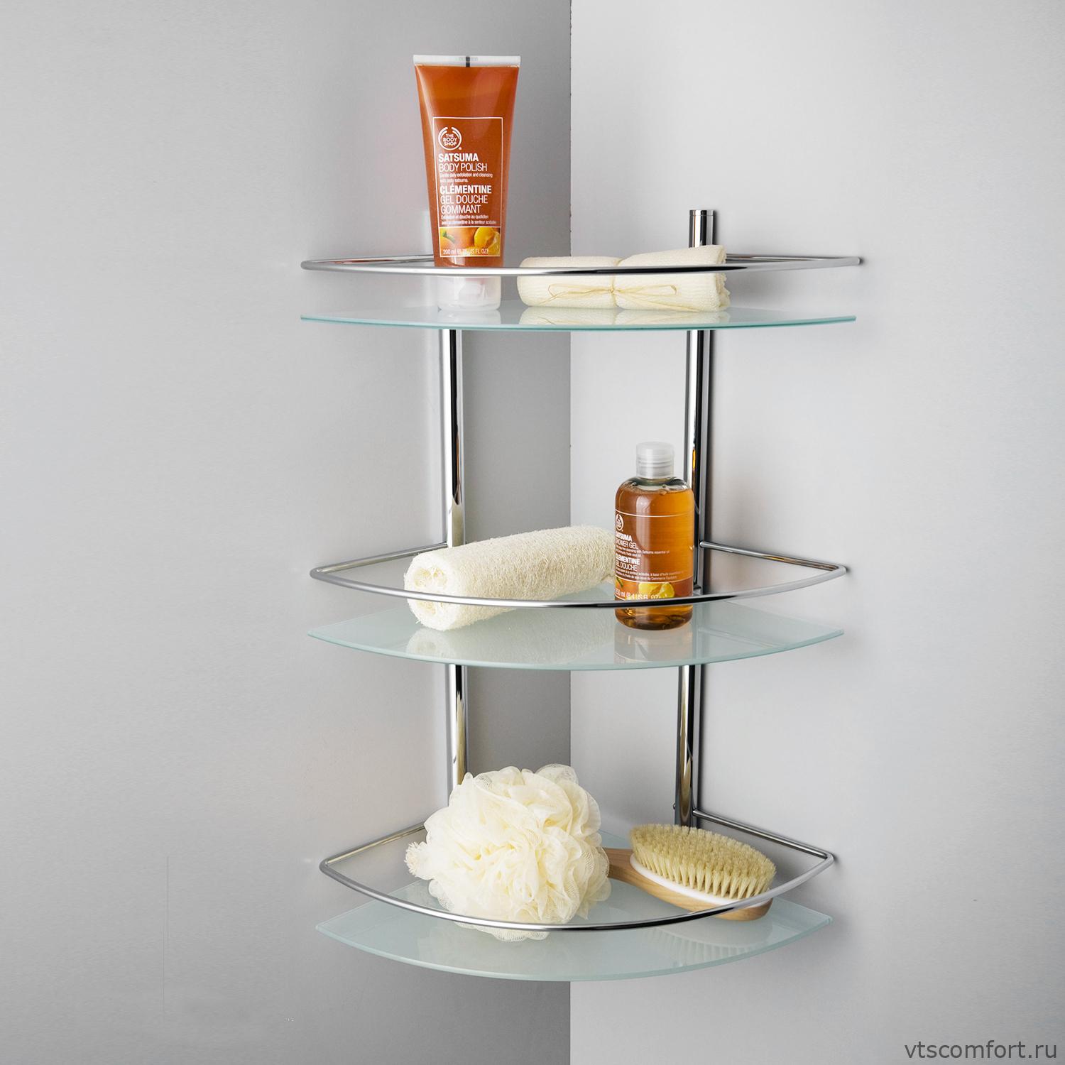 Фото WasserKraft K-3133 Полка стеклянная тройная Изображение WasserKraft K-3133 Полка стеклянная тройная