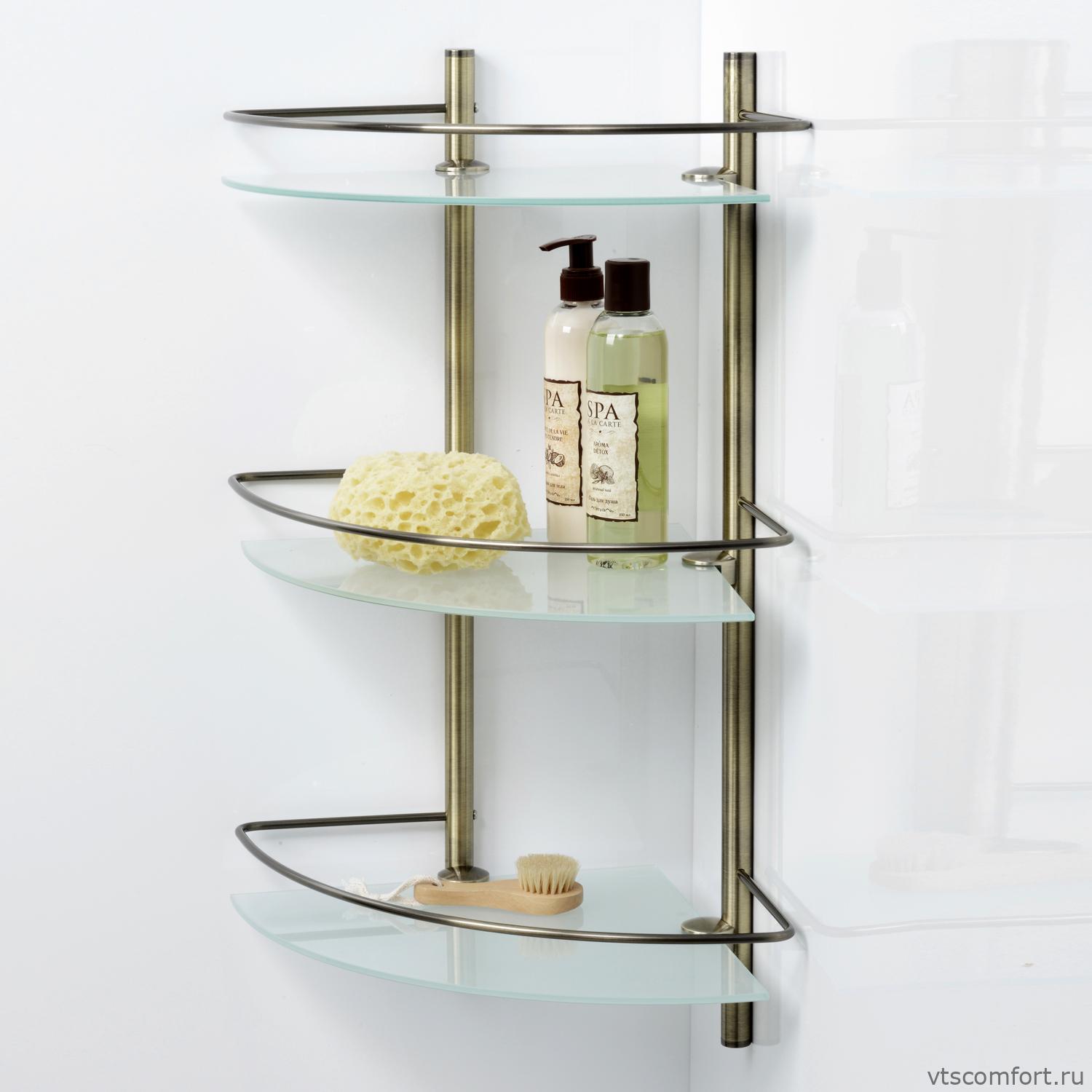 Фото WasserKraft K-3533 Полка стеклянная тройная Изображение WasserKraft K-3533 Полка стеклянная тройная