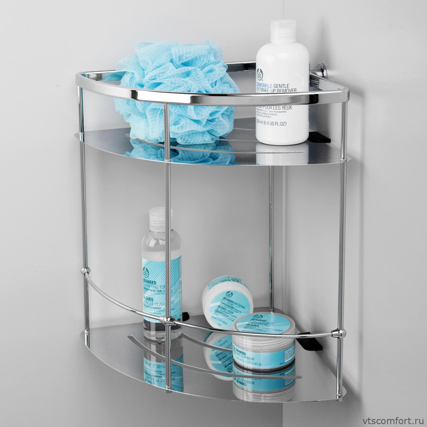 Фото WasserKraft K-522 Полка металлическая двойная Изображение WasserKraft K-522 Полка металлическая двойная