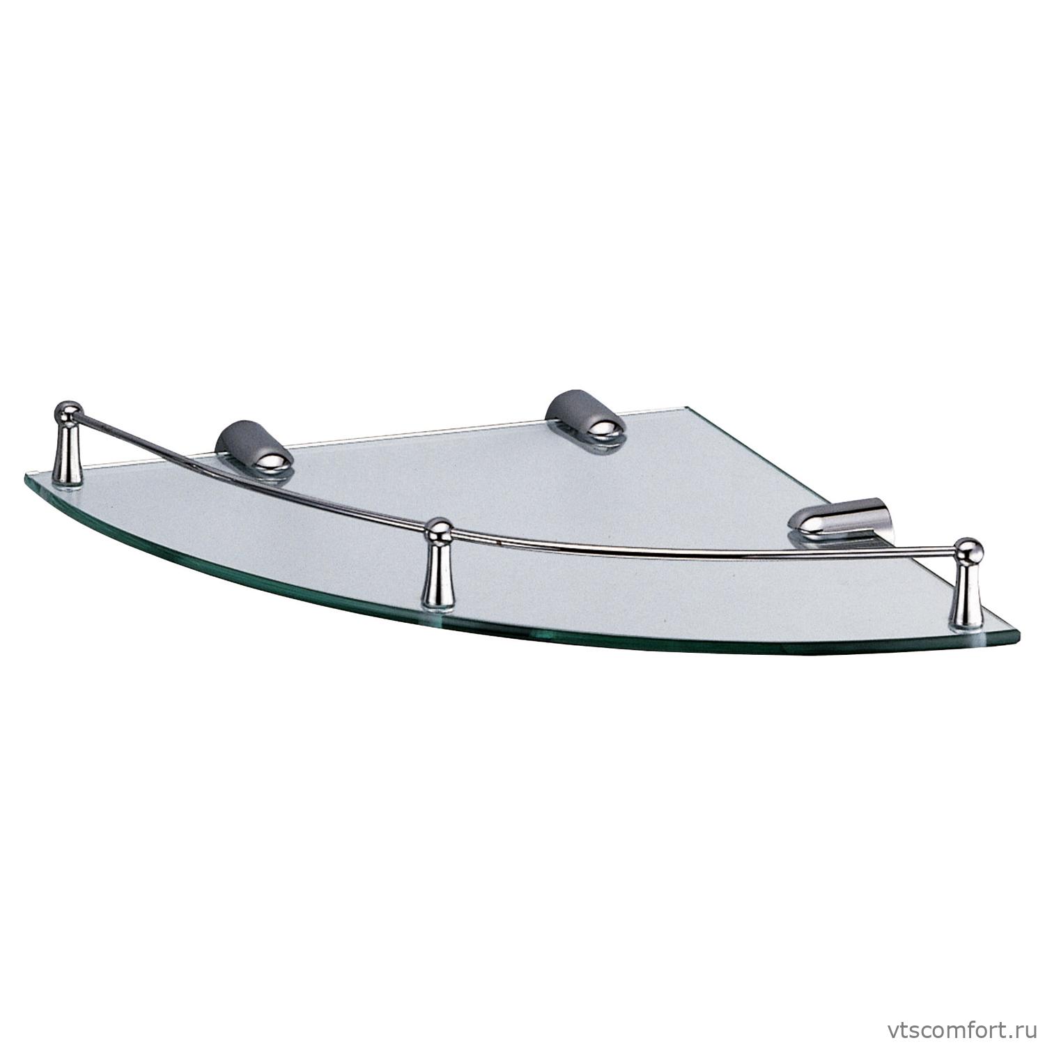 Фото WasserKraft K-544 Полка стеклянная угловая Изображение WasserKraft K-544 Полка стеклянная угловая