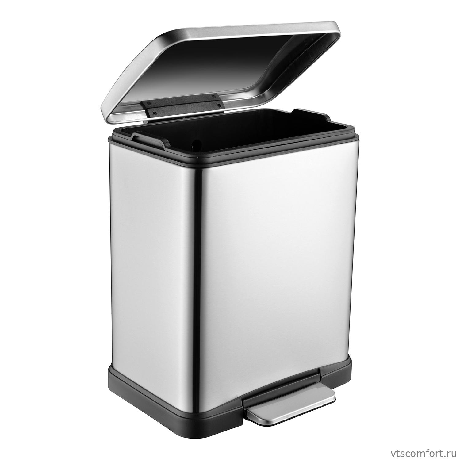 Фото WasserKraft K-622 Ведро для мусора с педалью 12 литров матовое Изображение WasserKraft K-622 Ведро для мусора с педалью 12 литров матовое