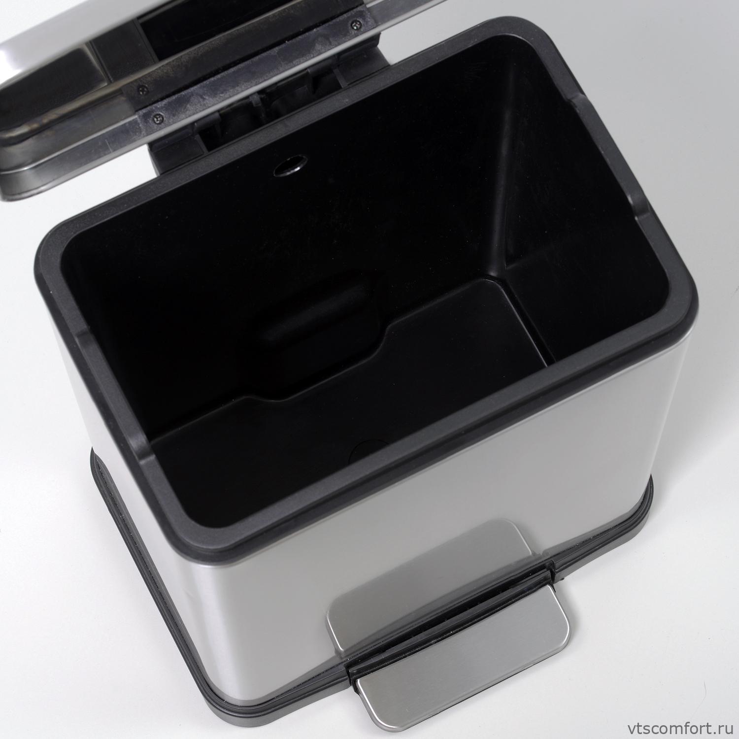 Фото WasserKraft K-622 Ведро для мусора с педалью 12 литров матовое Изображение WasserKraft K-622 Ведро для мусора с педалью 12 литров матовое