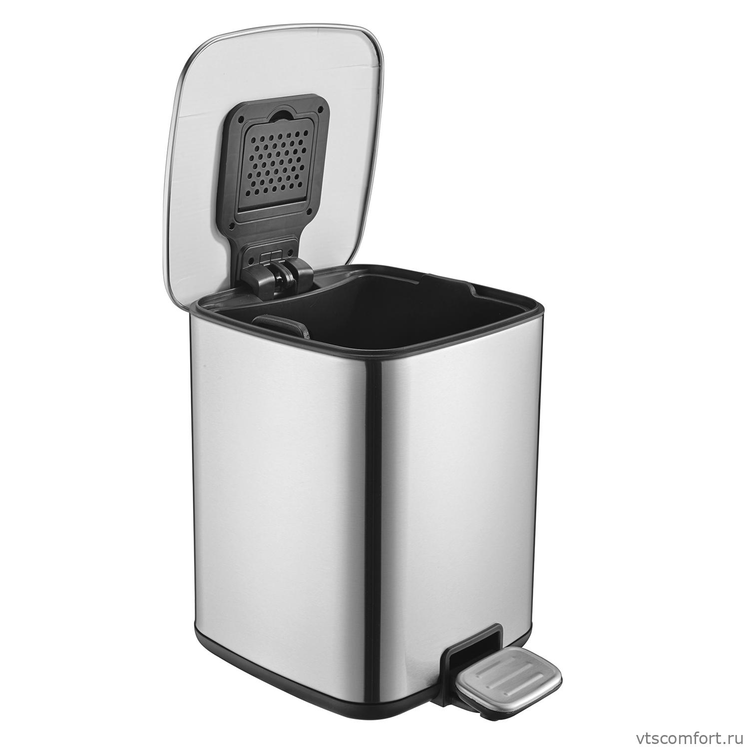 Фото WasserKraft K-649 Ведро для мусора с педалью 9 литров глянец Изображение WasserKraft K-649 Ведро для мусора с педалью 9 литров глянец