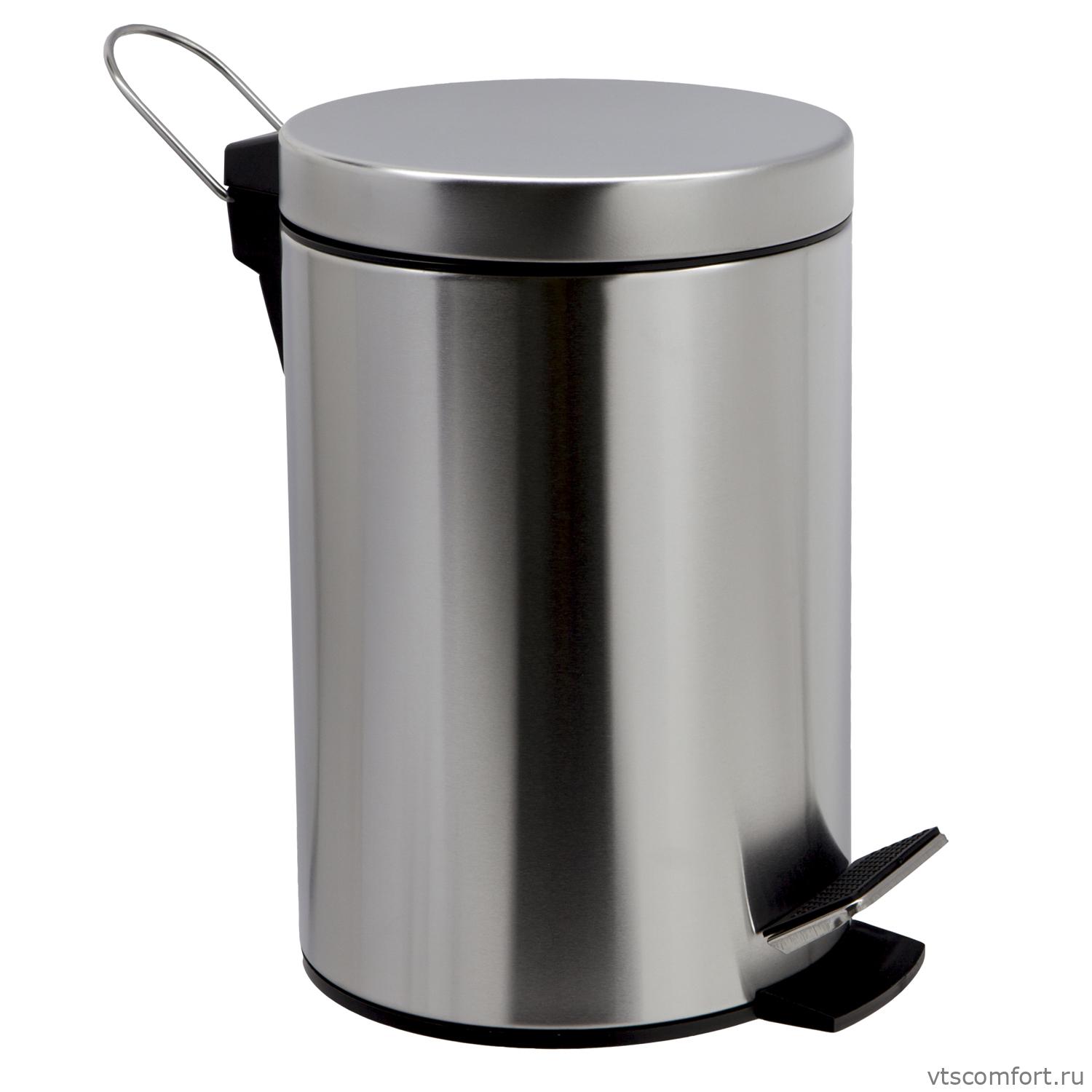 Фото WasserKraft K-665 Ведро для мусора с педалью 5 литров матовое Изображение WasserKraft K-665 Ведро для мусора с педалью 5 литров матовое