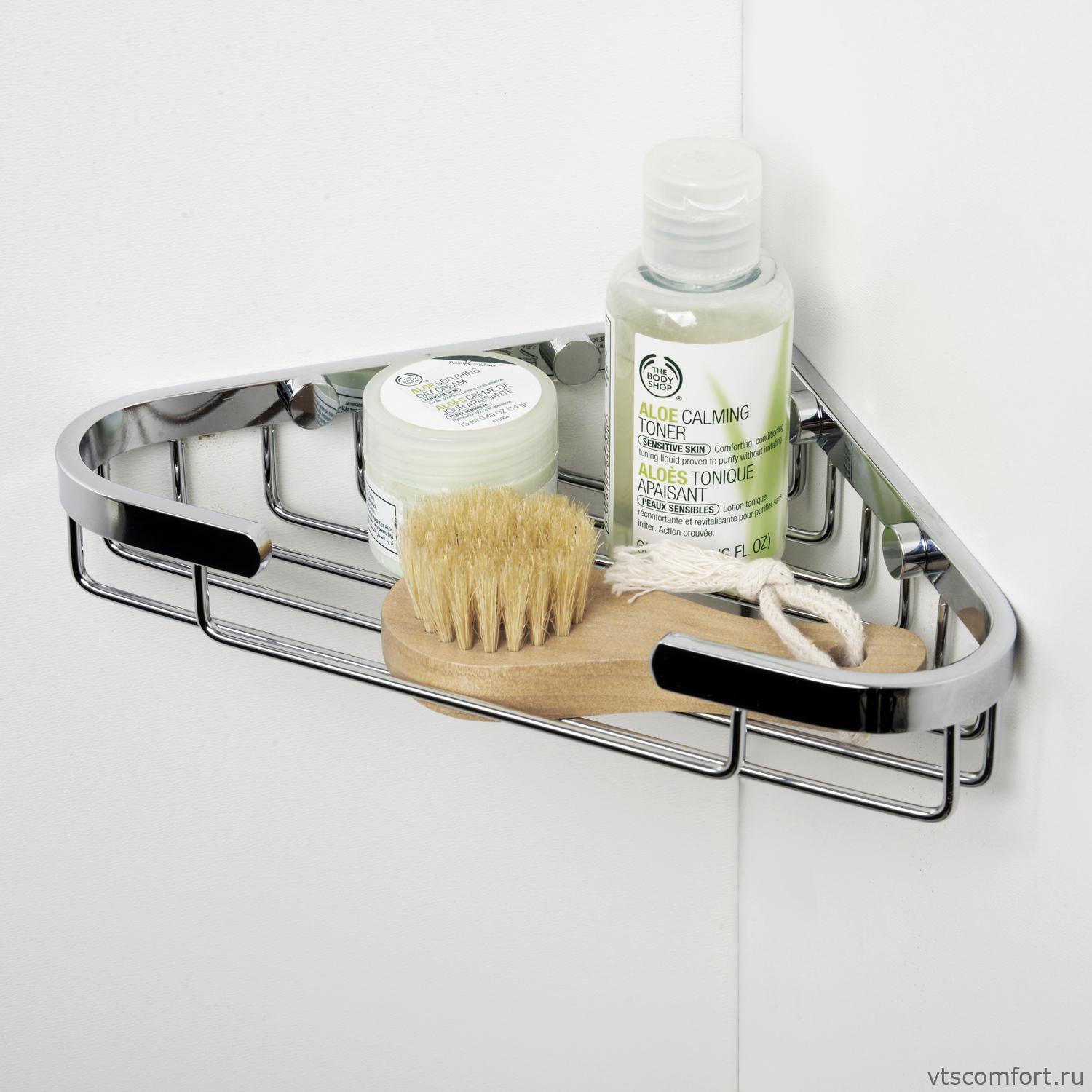 Фото WasserKraft K-733 Полка металлическая угловая Изображение WasserKraft K-733 Полка металлическая угловая