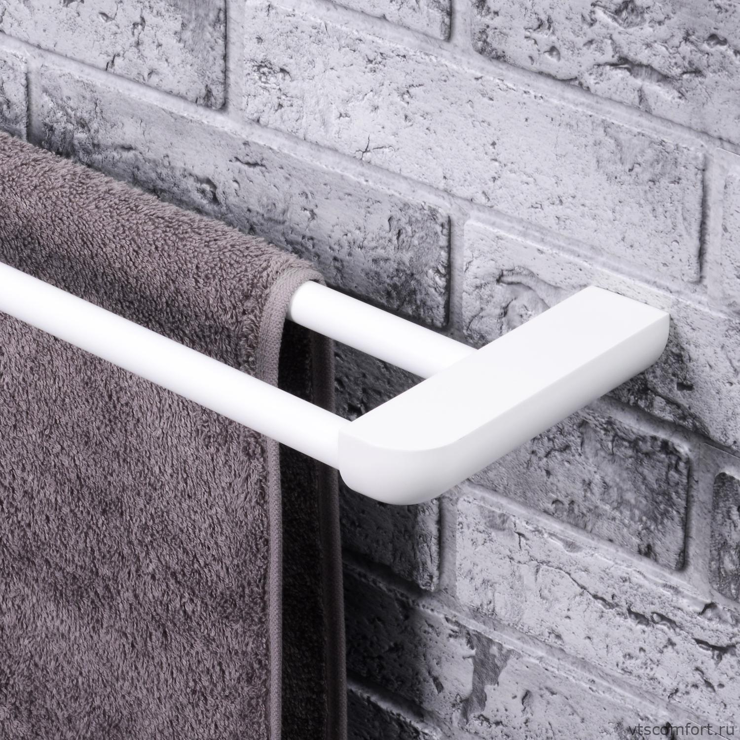 Фото WasserKraft Kammel K-8340WHITE Держатель полотенец двойной Изображение WasserKraft Kammel K-8340WHITE Держатель полотенец двойной