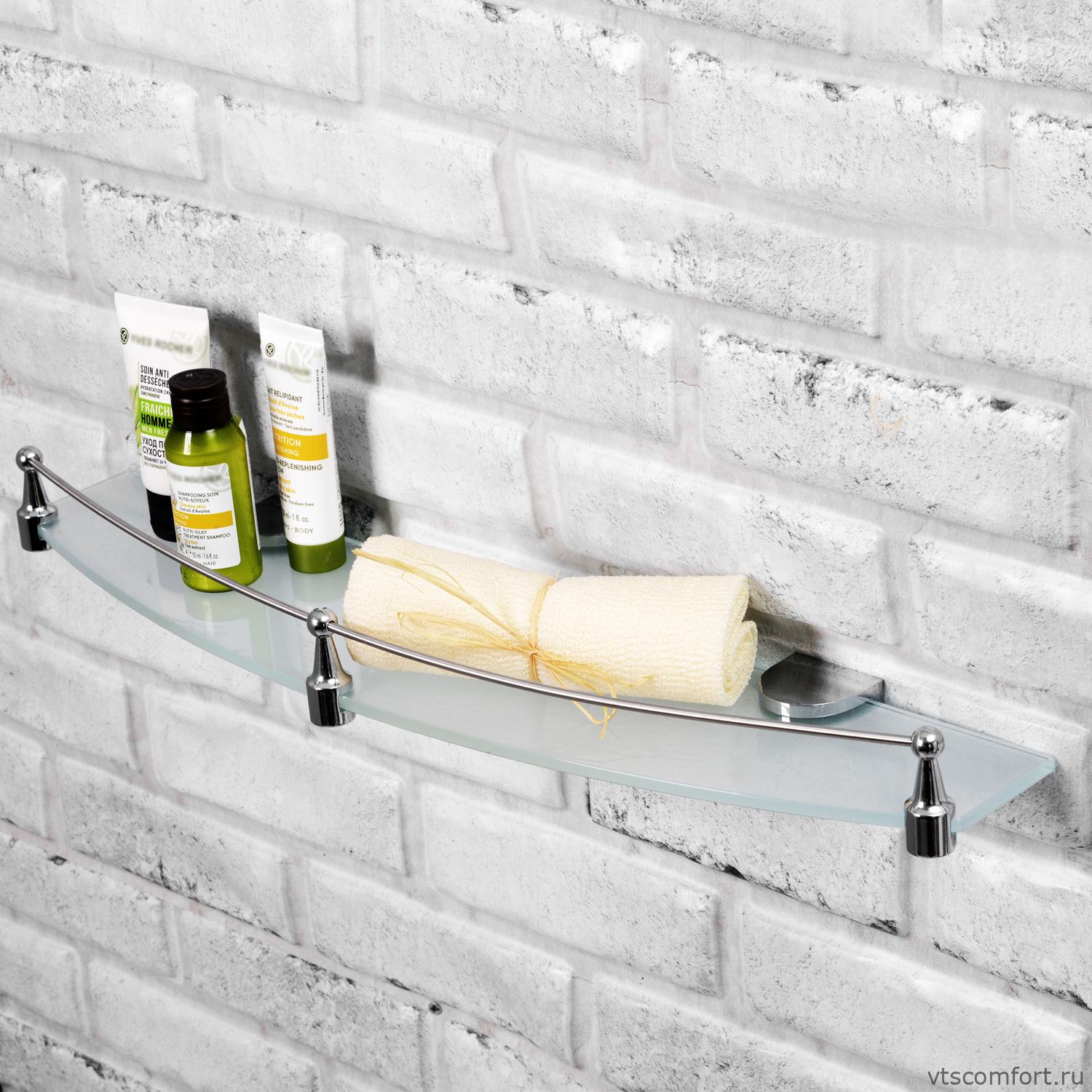 Фото WasserKraft Kammel K-8344 (ранее К-8324) Полка стеклянная с бортиком Изображение WasserKraft Kammel K-8344 (ранее К-8324) Полка стеклянная с бортиком