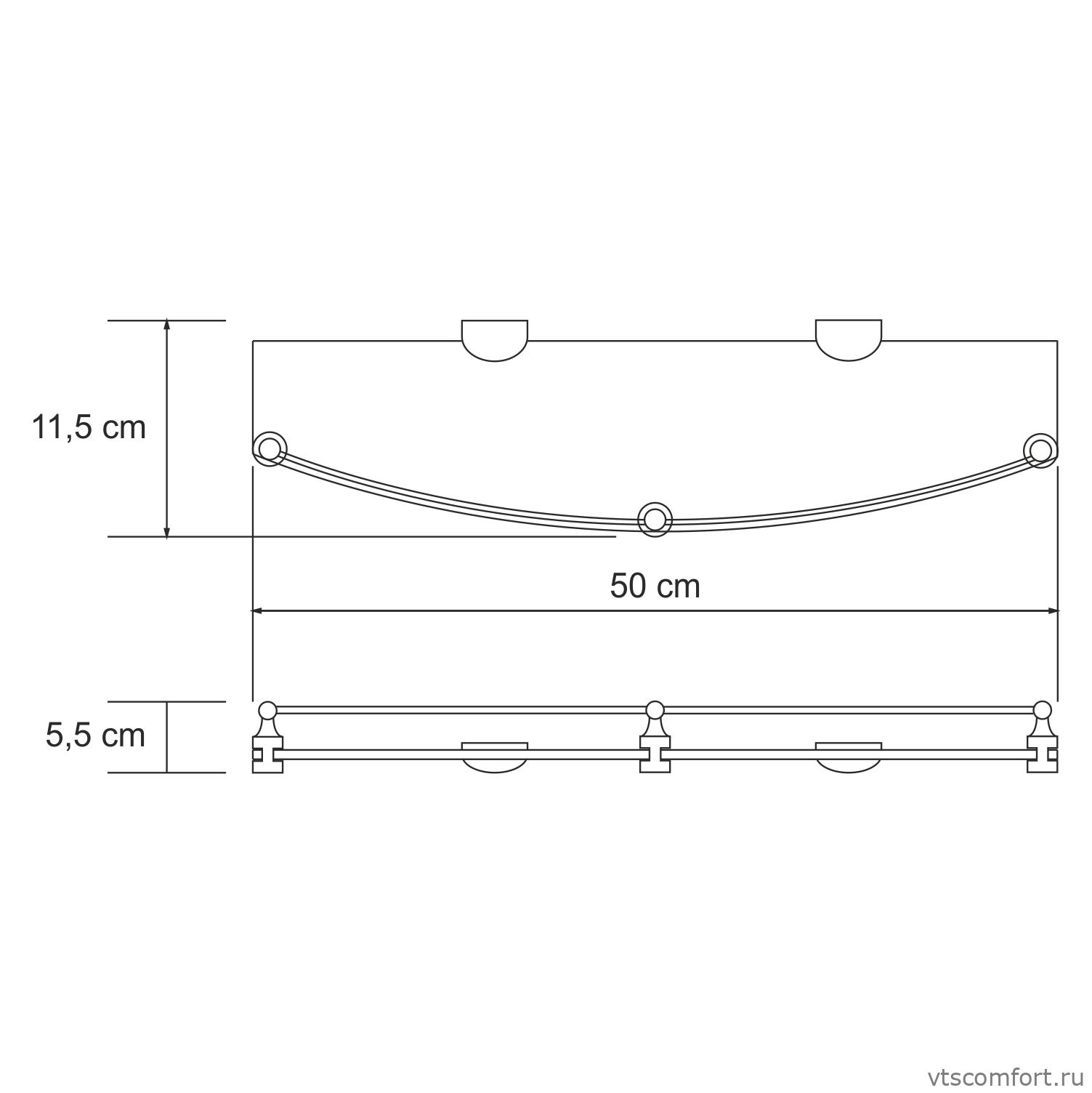 Фото WasserKraft Kammel K-8344 (ранее К-8324) Полка стеклянная с бортиком Изображение WasserKraft Kammel K-8344 (ранее К-8324) Полка стеклянная с бортиком