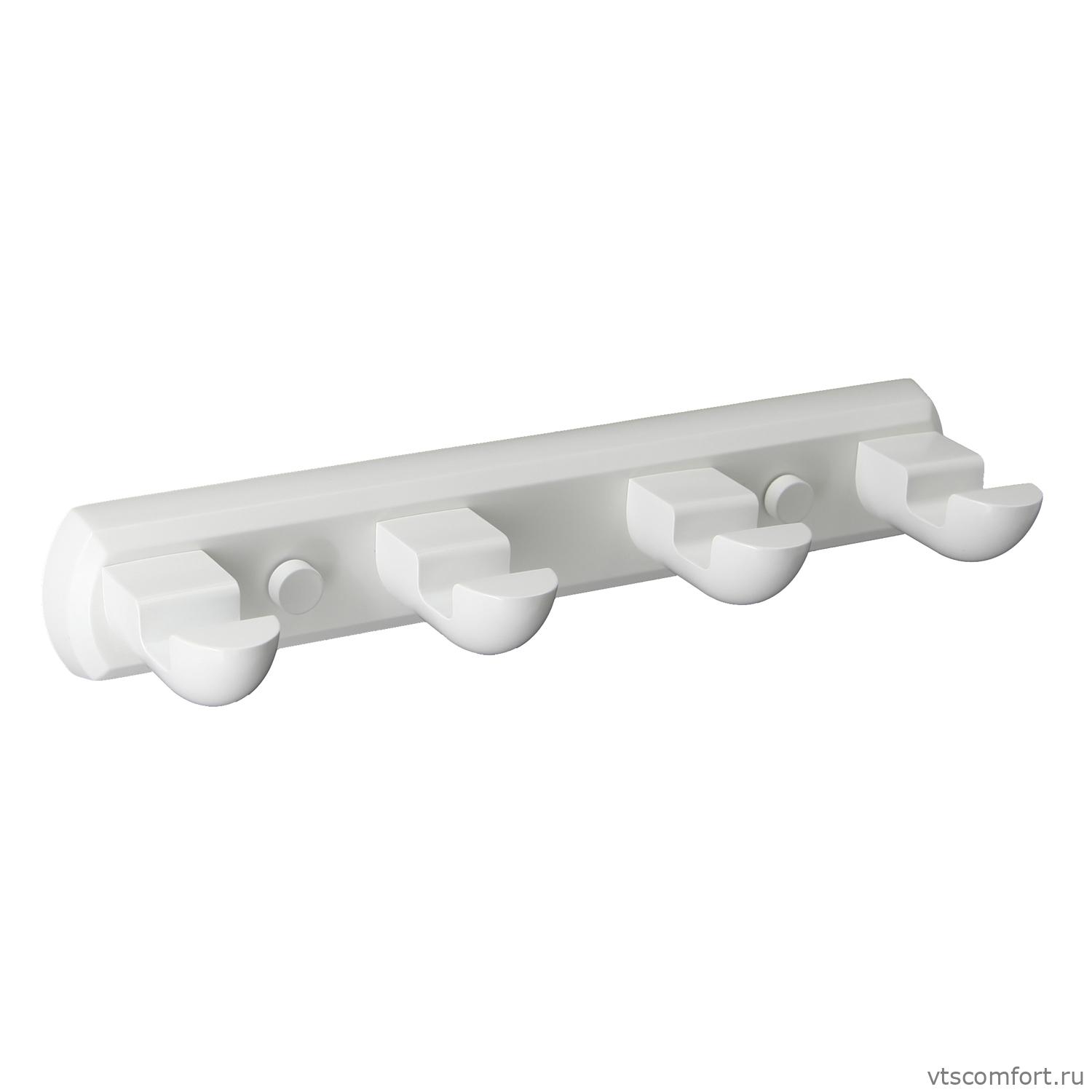 Фото WasserKraft Kammel K-8374WHITE Кронштейн настенный 4 крючка Изображение WasserKraft Kammel K-8374WHITE Кронштейн настенный 4 крючка