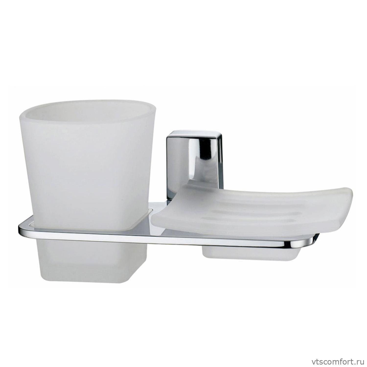 Фото WasserKraft Leine K-5026 Держатель стакана и мыльницы Изображение WasserKraft Leine K-5026 Держатель стакана и мыльницы