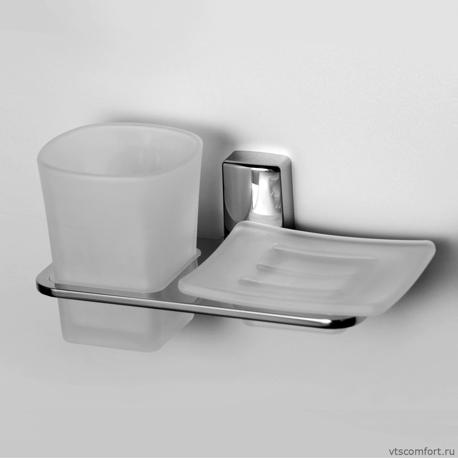 Фото WasserKraft Leine K-5026 Держатель стакана и мыльницы Изображение WasserKraft Leine K-5026 Держатель стакана и мыльницы