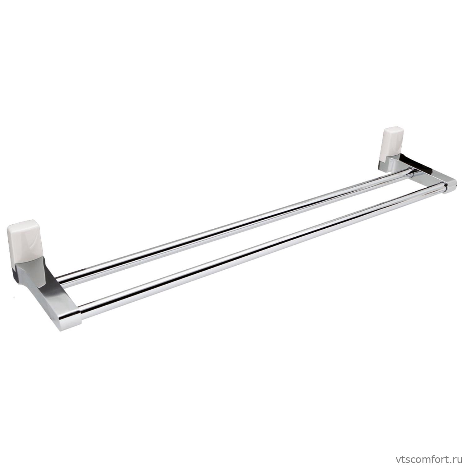 Фото WasserKraft Leine K-5040WHITE Держатель полотенец двойной Изображение WasserKraft Leine K-5040WHITE Держатель полотенец двойной